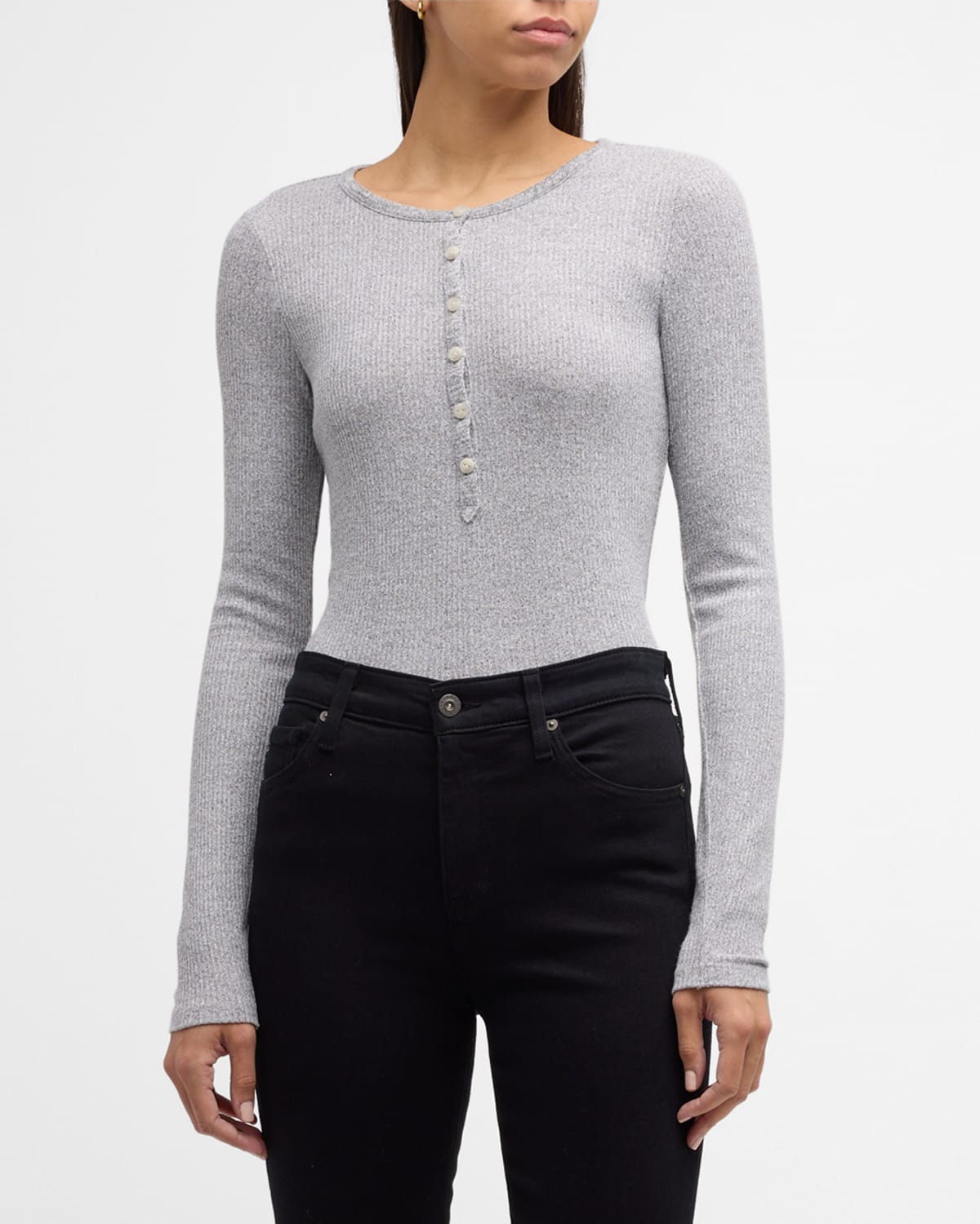 The Knit-Rib Henley Top