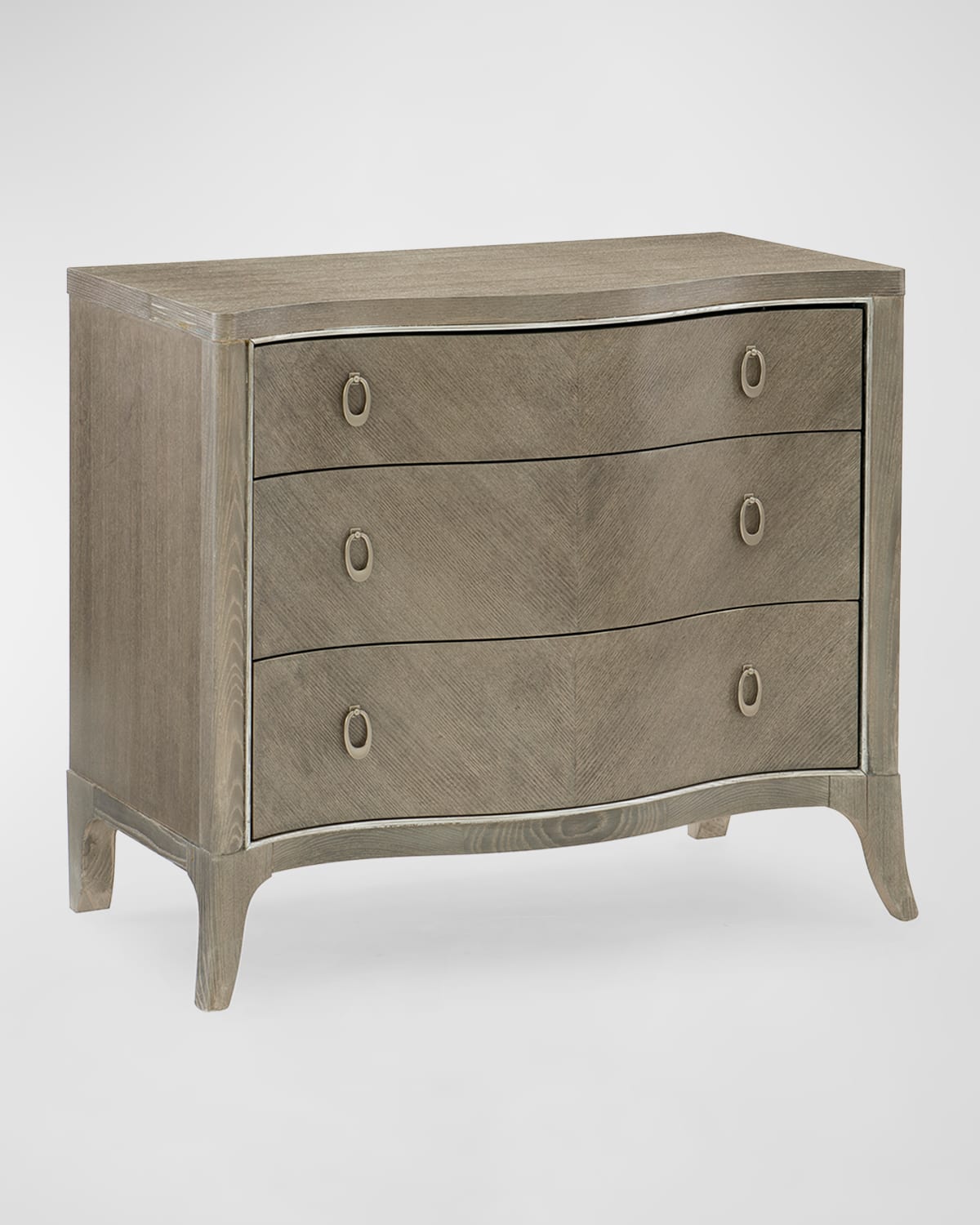 Shop Caracole Avondale Nightstand In Linen, Soft Silver 