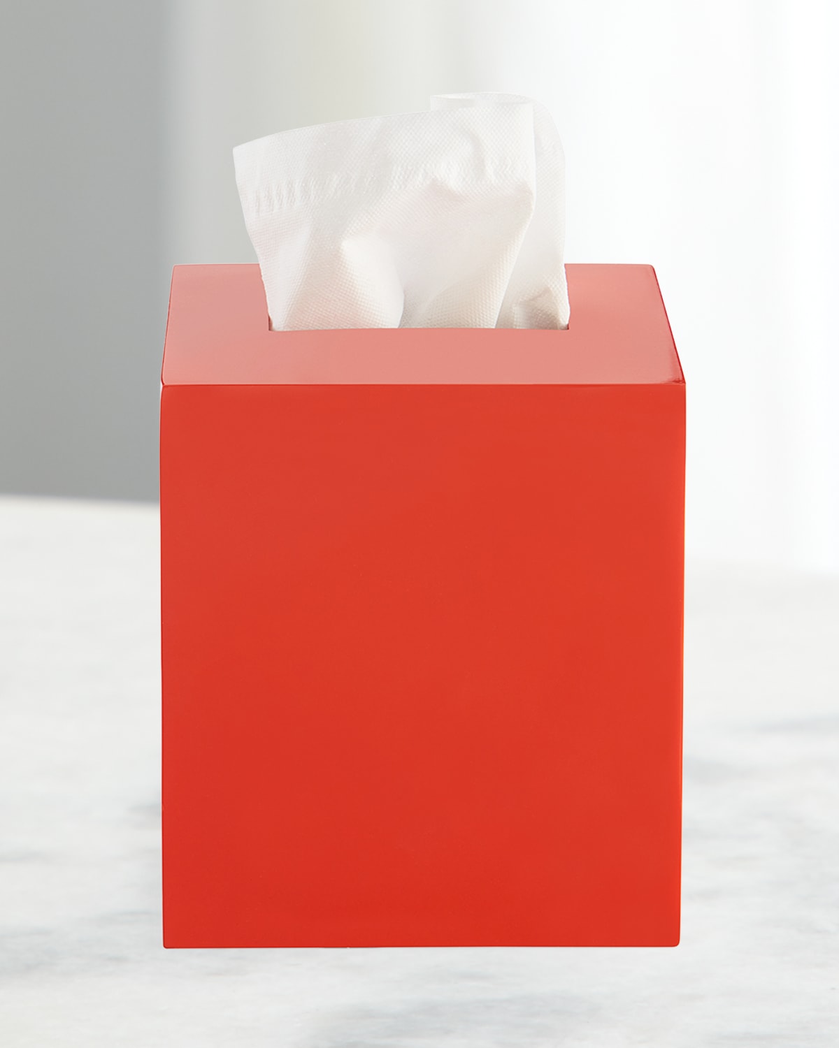 Orange Lacquer Tissue Box