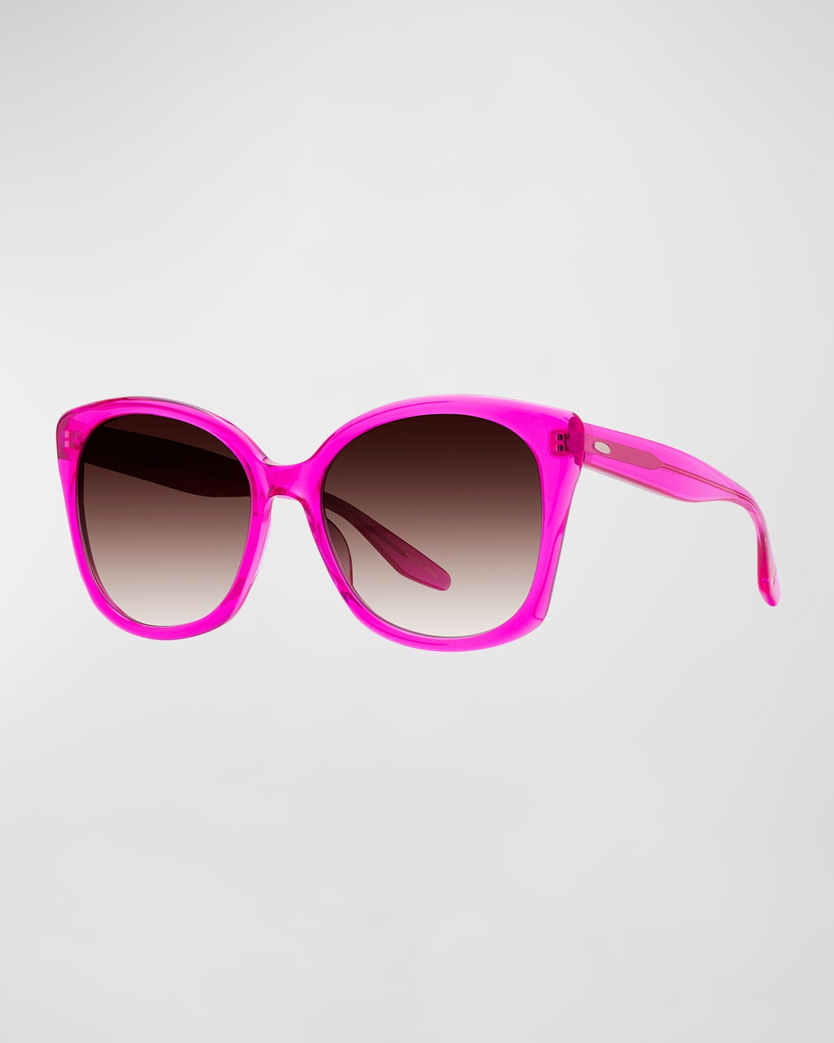 Barton Perreira Brow Babe Acetate Butterly Sunglasses In Transparent Pink