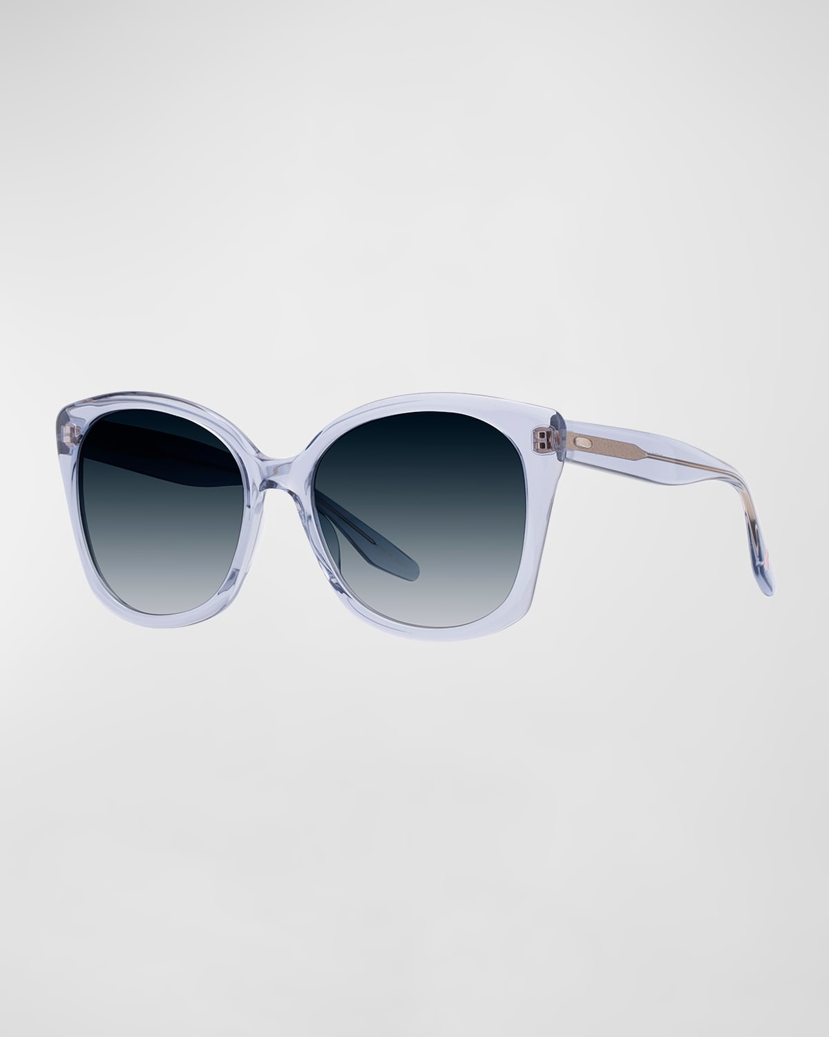 Barton Perreira Brow Babe Acetate Butterfly Sunglasses In Transparent Grey