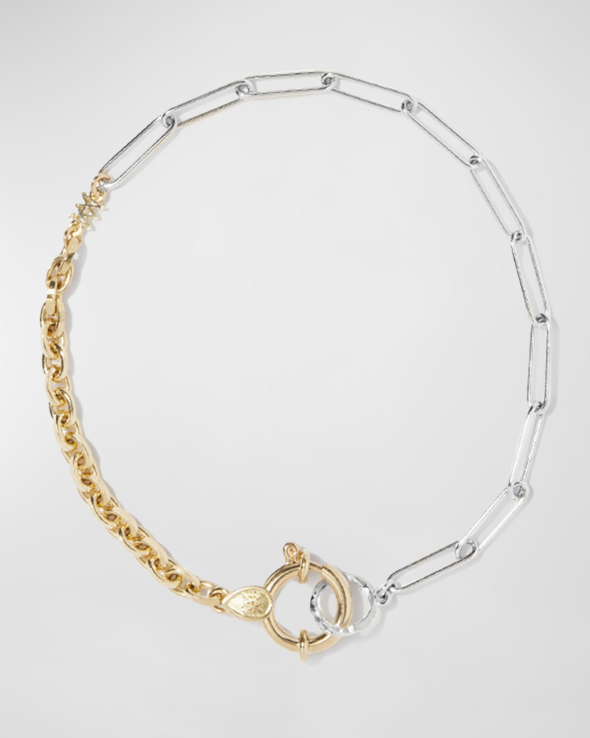 18K Gold Two-Tone Duo Chain Bracelet