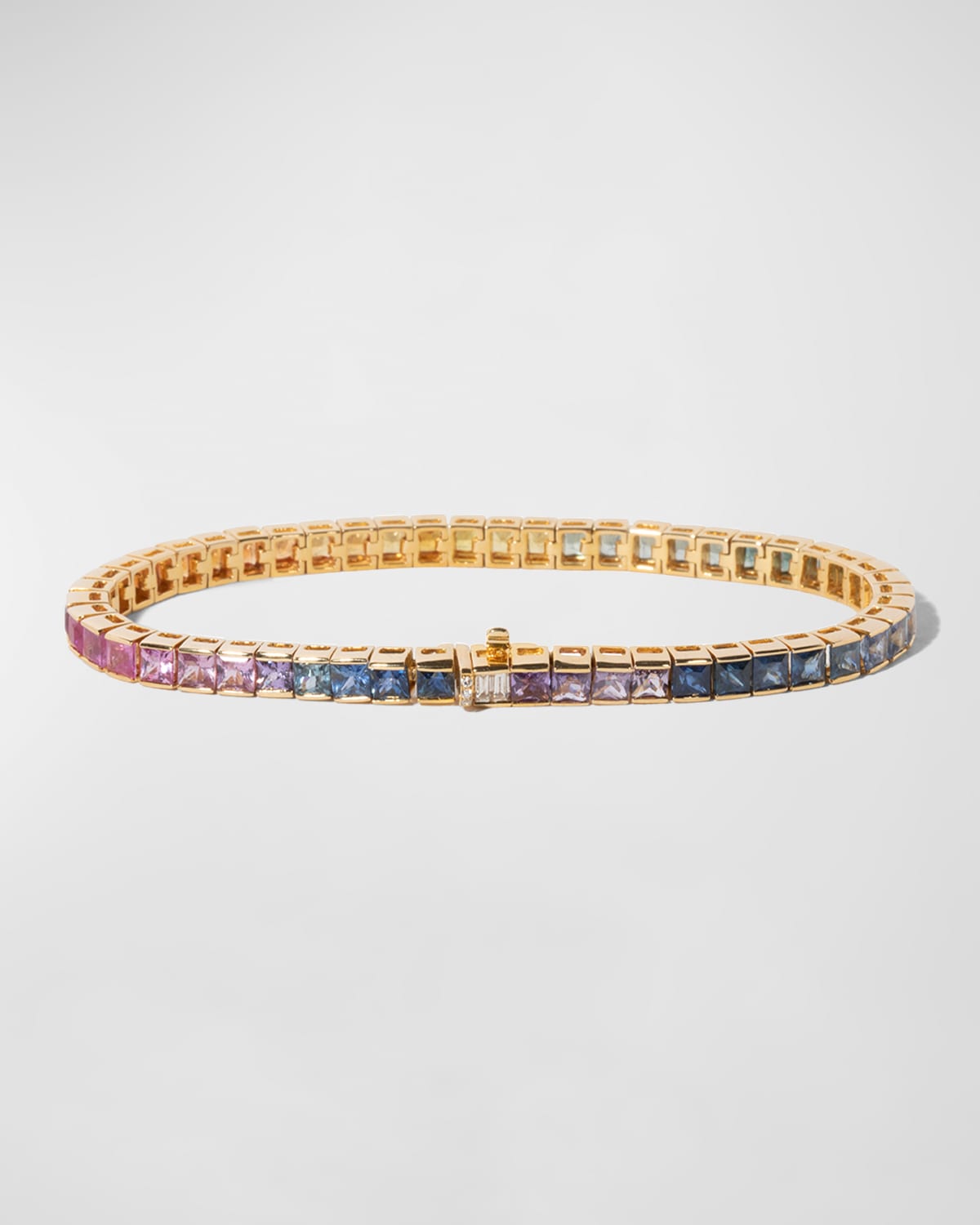 Milamore Candy Sapphire Tennis Bracelet In Gold