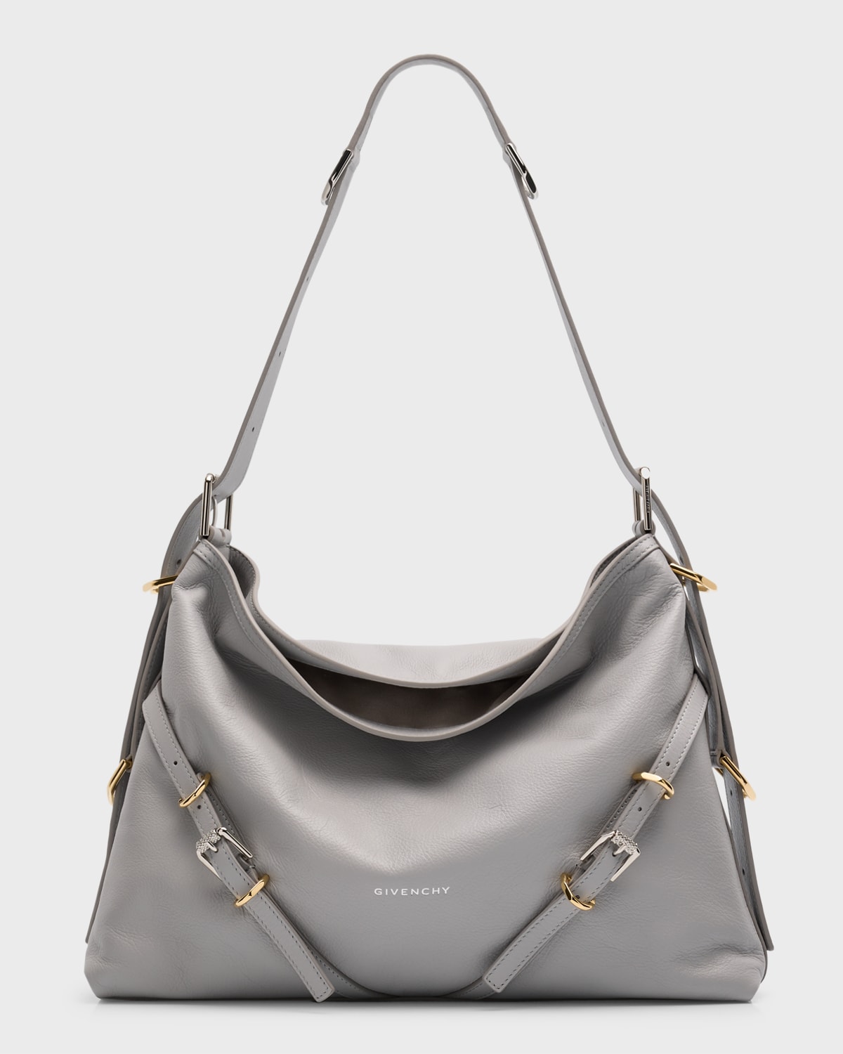 GIVENCHY VOYOU MEDIUM SHOULDER BAG IN TUMBLED LEATHER