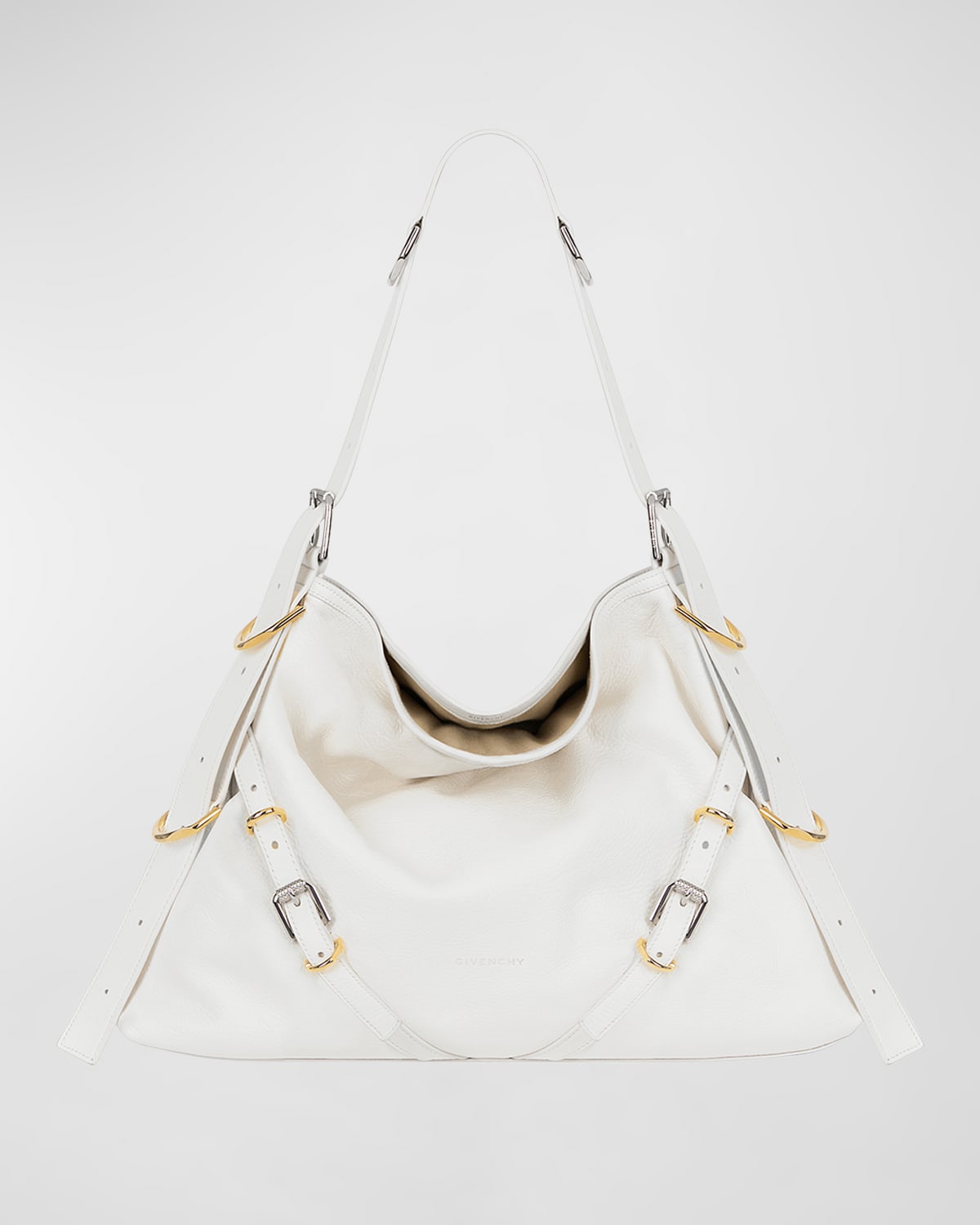 GIVENCHY VOYOU MEDIUM SHOULDER BAG IN TUMBLED LEATHER