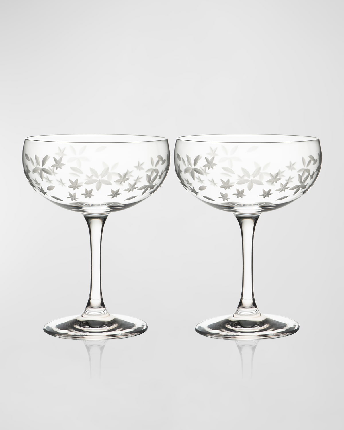 Caskata Chatham Bloom Coupe Cocktail Glasses, Set Of 2