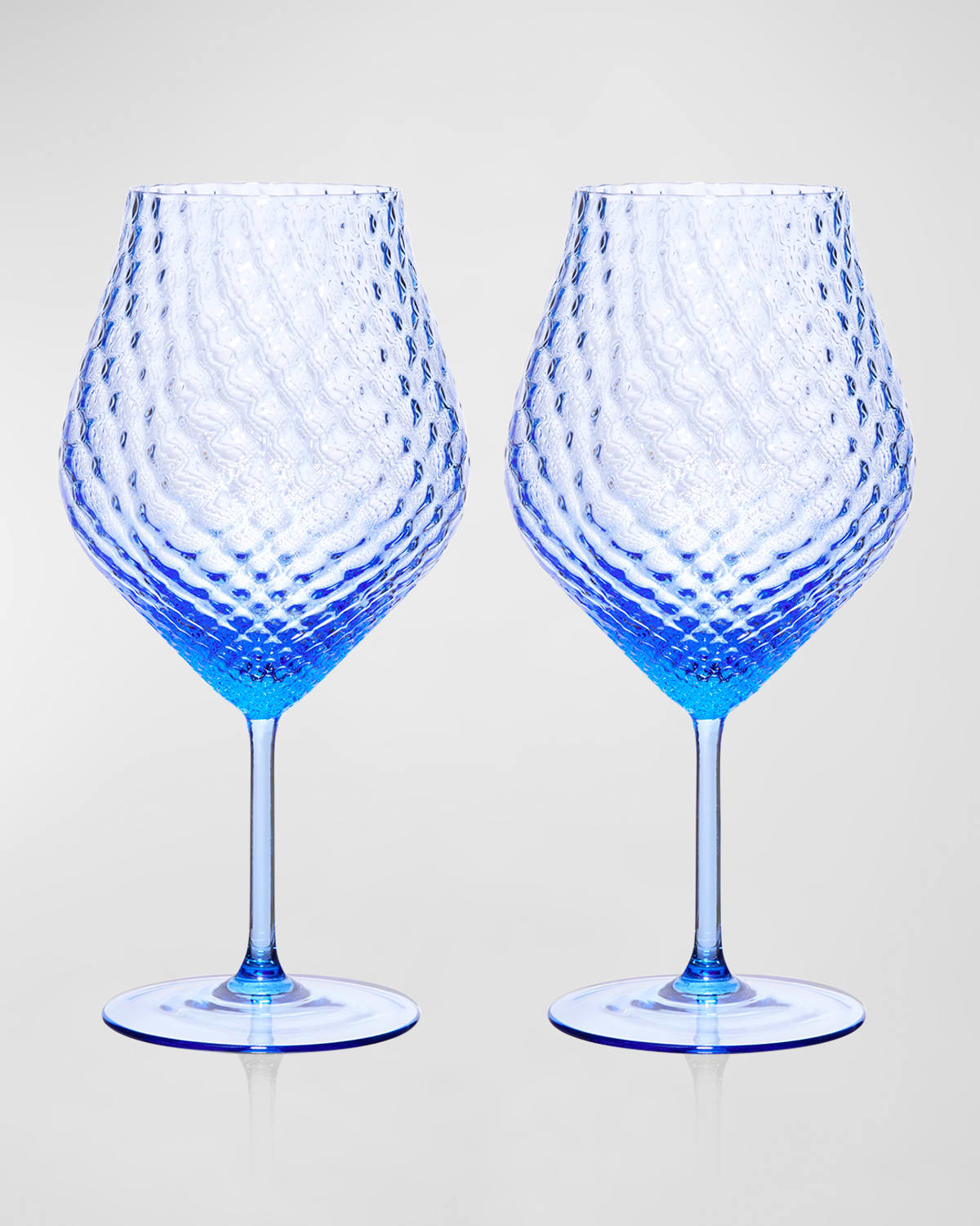 Shop Caskata Phoebe Universal Wine Glasses, Set Of 2 In Cobalt