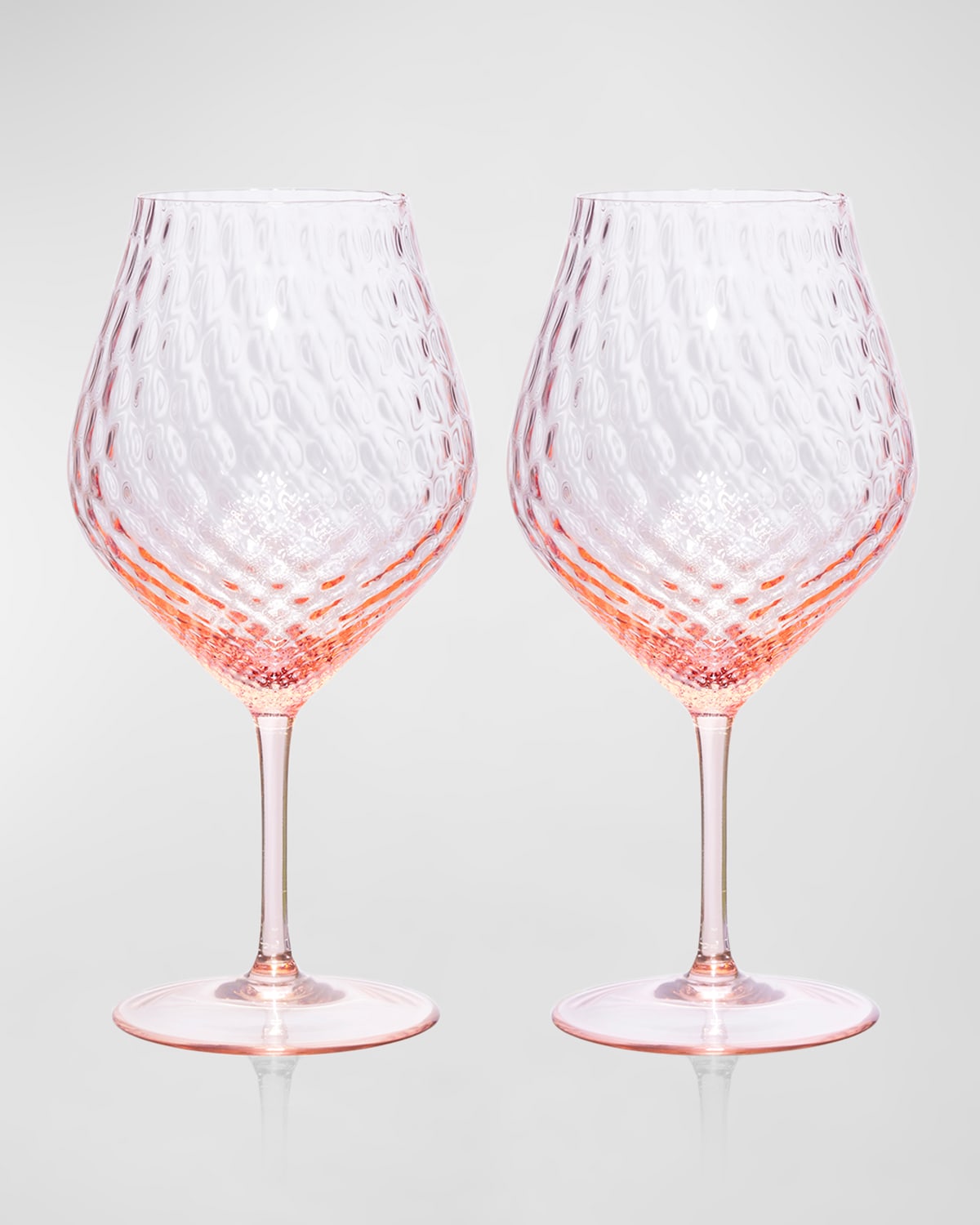 Shop Caskata Phoebe Universal Wine Glasses, Set Of 2 In Rose