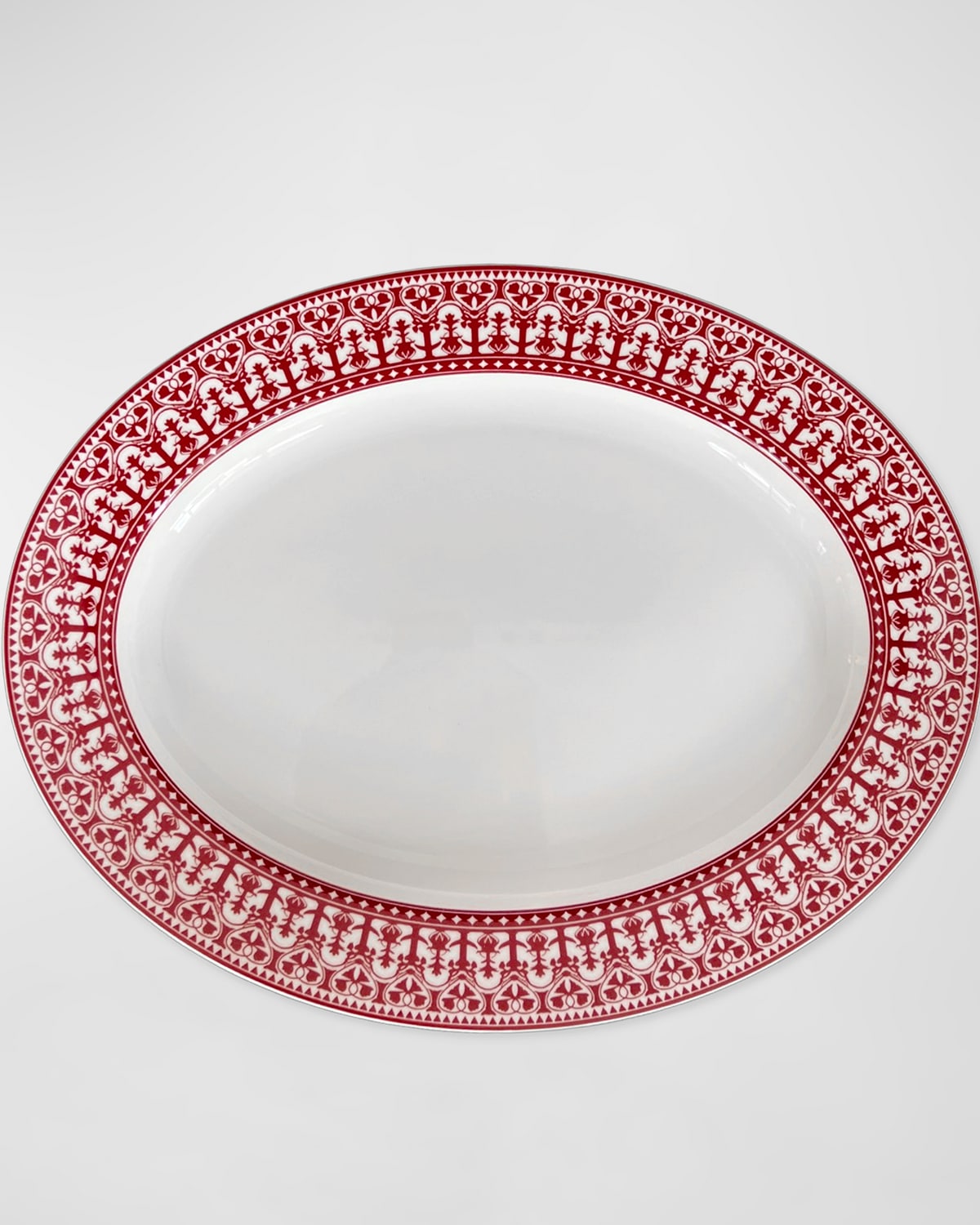 Caskata Casablanca Crimson Large Rimmed Oval Platter
