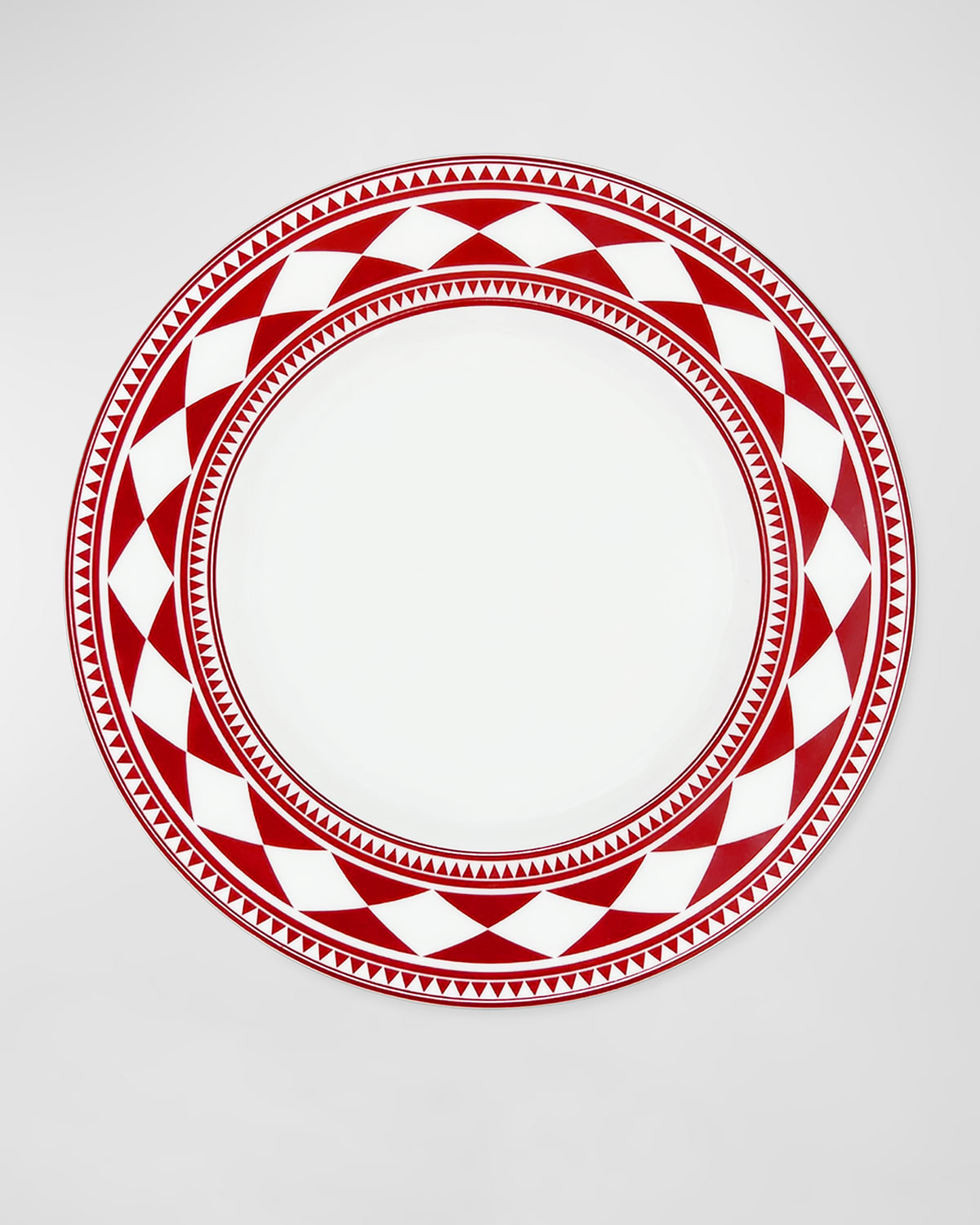 Caskata Fez Crimson Rimmed Salad Plate