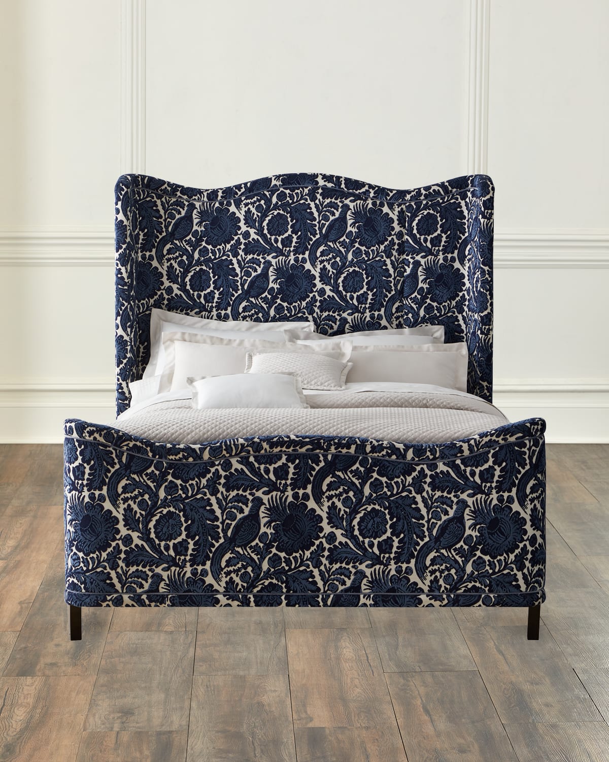 Massoud Nedd King Shelter Bed In Indigo Blue