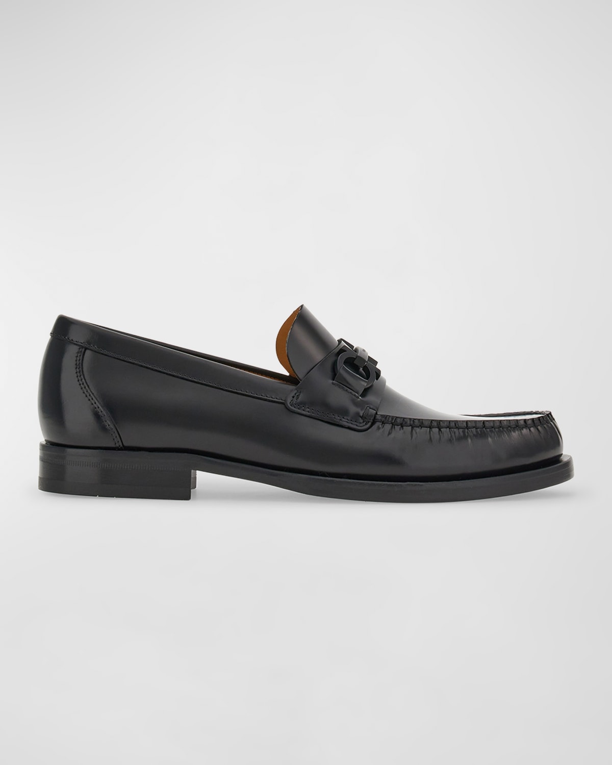 Shop Ferragamo Men's Fort Moccasin Bit Loafers In Nero