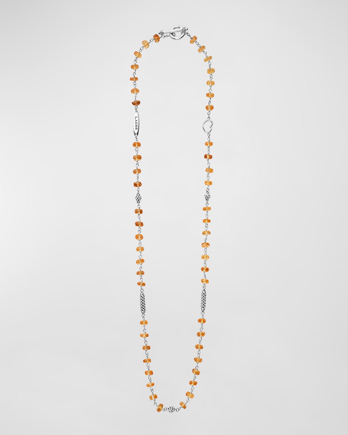 LAGOS CAVIER ICON STERLING SILVER & CITRINE NECKLACE