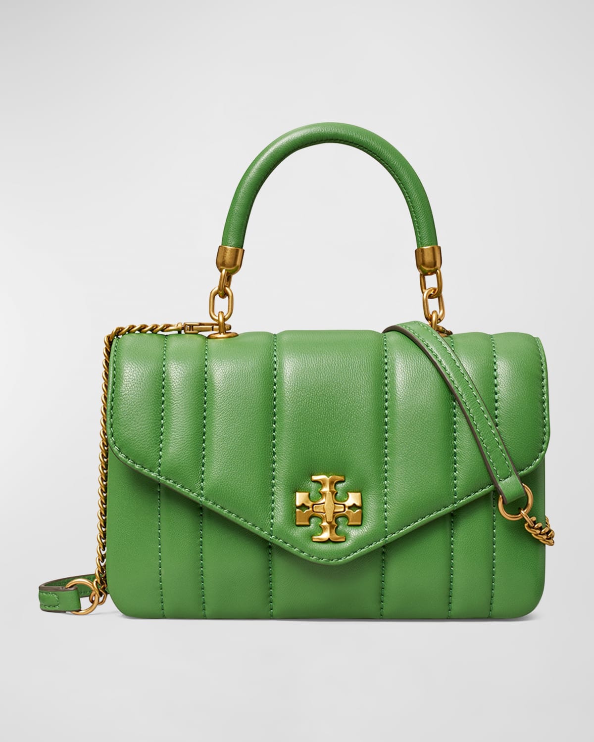 Tory Burch Mini Kira Top Handle Bag In Basil