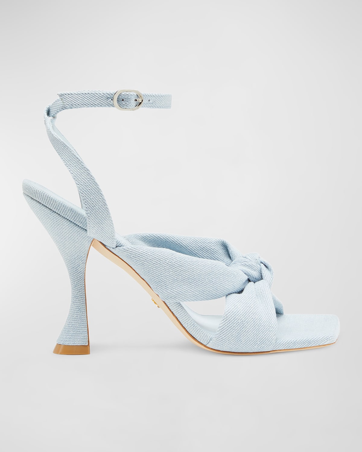 Stuart Weitzman Light Blue Denim Playa Heels In Light