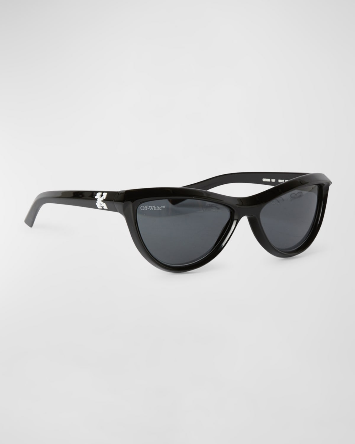 Shop Off-white Atlanta Acetate Cat-eye Sunglasses In Black Dark Grey