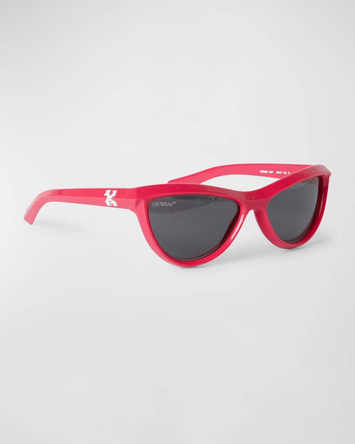 Shop Off-white Atlanta Acetate Cat-eye Sunglasses In Cherry Dark Grey
