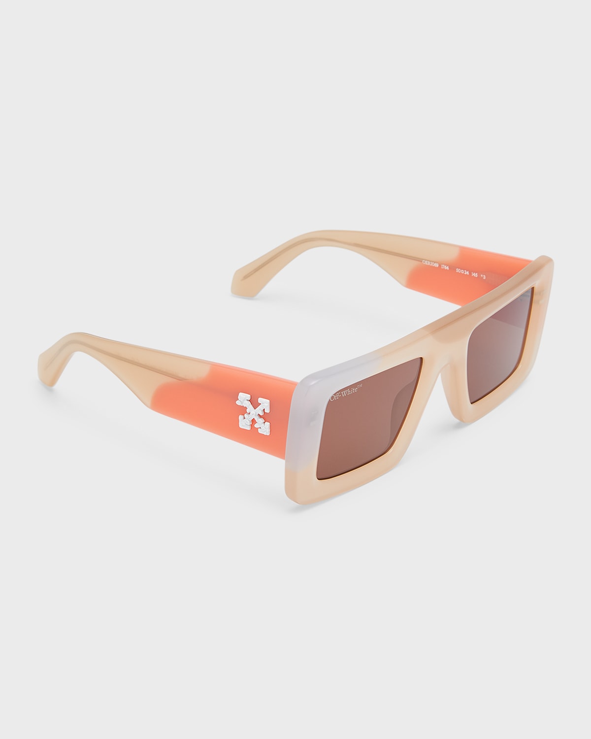 Off-white Seattle Square-frame Sunglasses In Multicolor Sand B