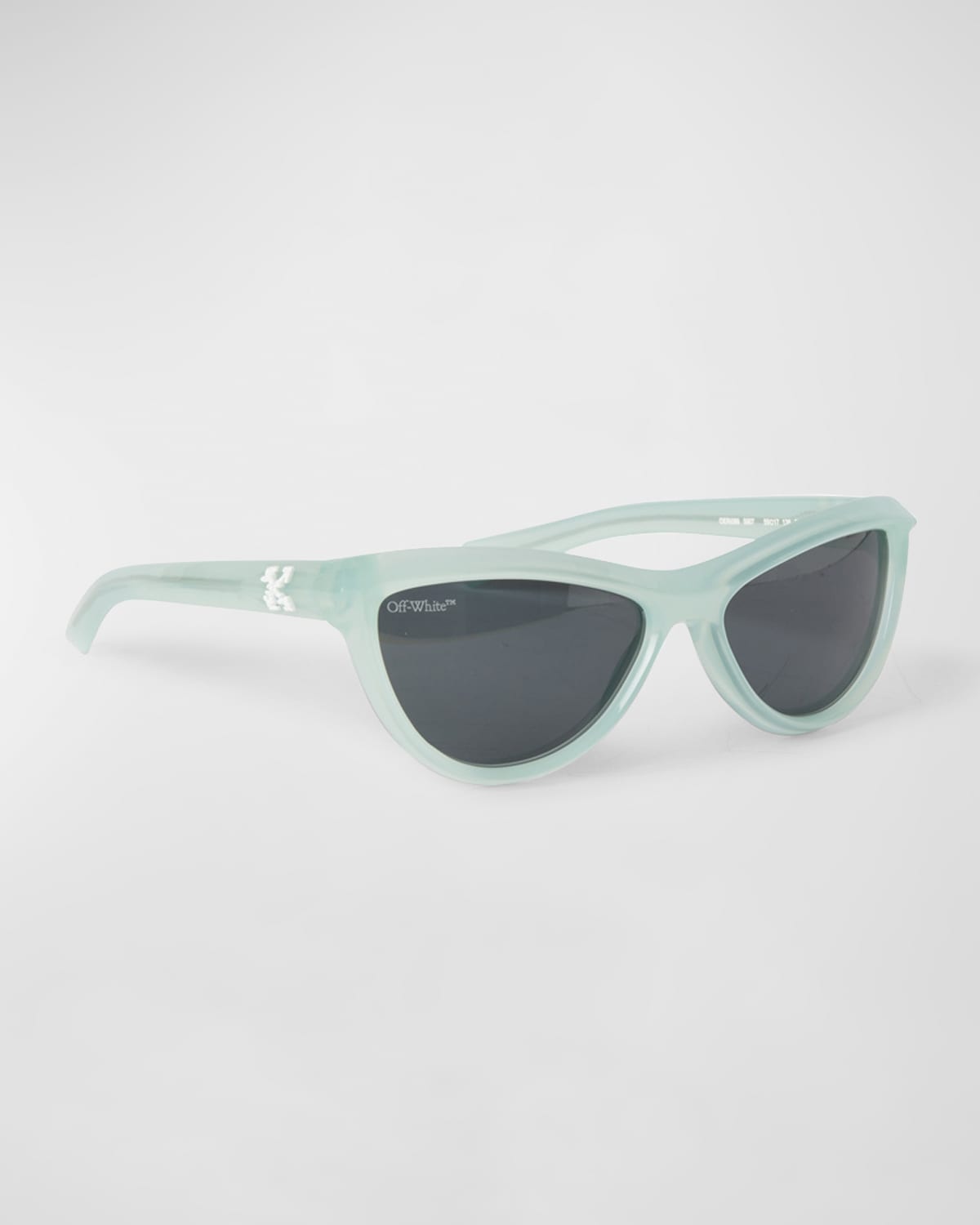 Off-white Atlanta Teal Acetate Cat-eye Sunglasses In Teal Dark Grey