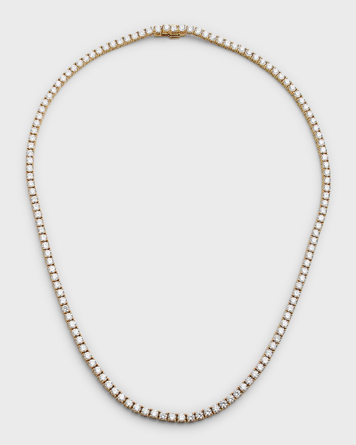 Neiman Marcus Diamonds 18k Yellow Gold Diamond Tennis Necklace, 14.18 Ct.