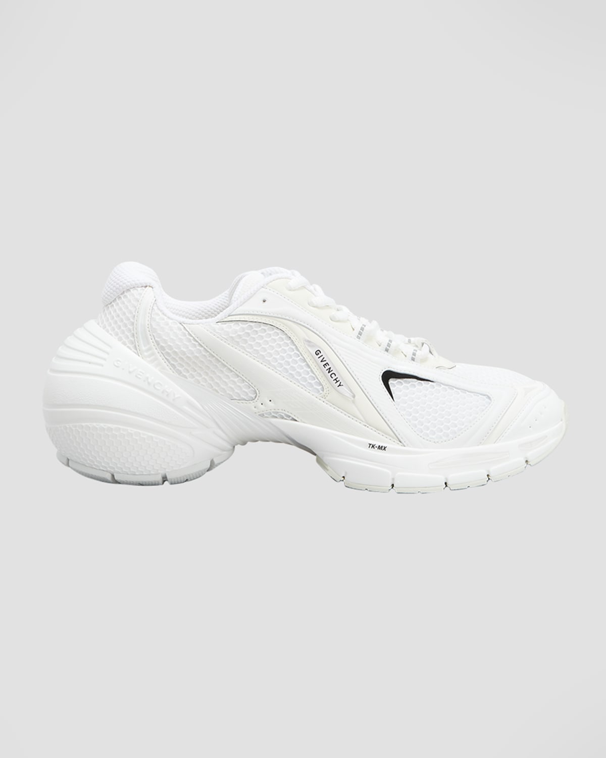 Givenchy White Mesh And Synthetic Leather Tk Mx Sneakers In White