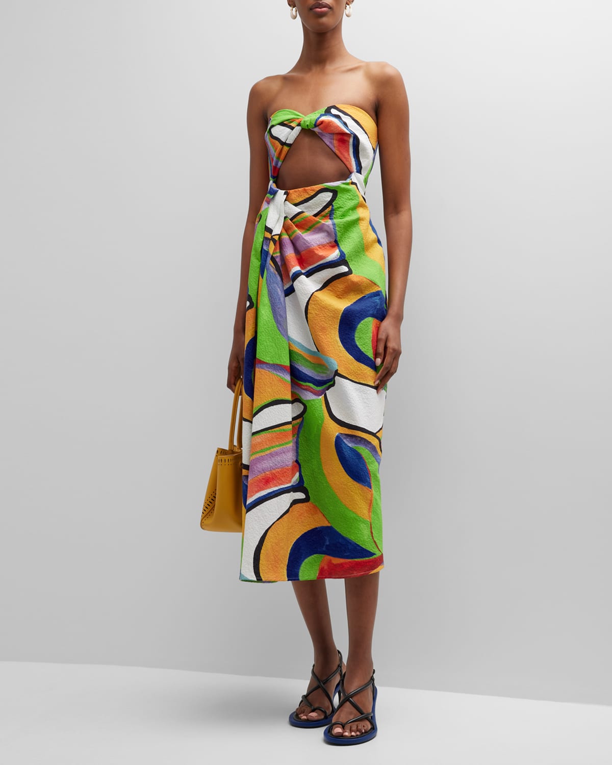 mara hoffman cutout maxi dress MARA HOFFMAN Shaina cutout cotton-poplin halterneck maxi dress NWT SZ L