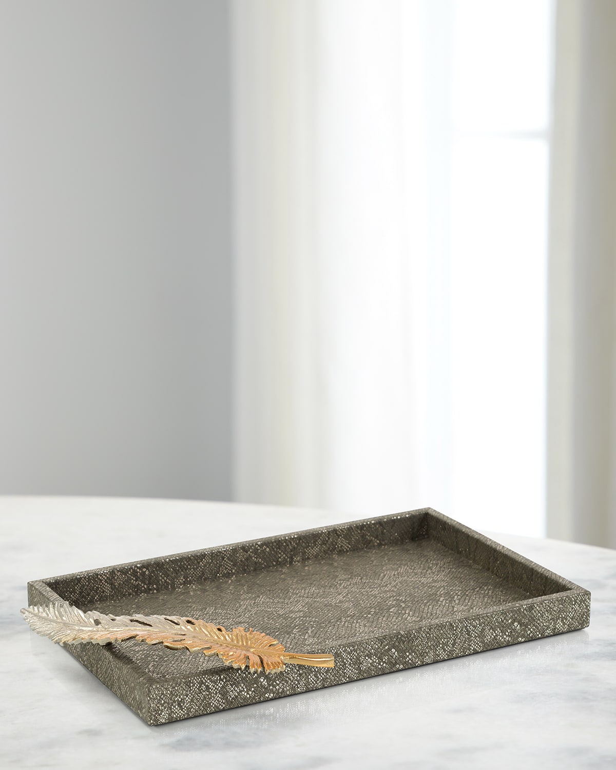 Feathered Vegan Snakeskin Tray