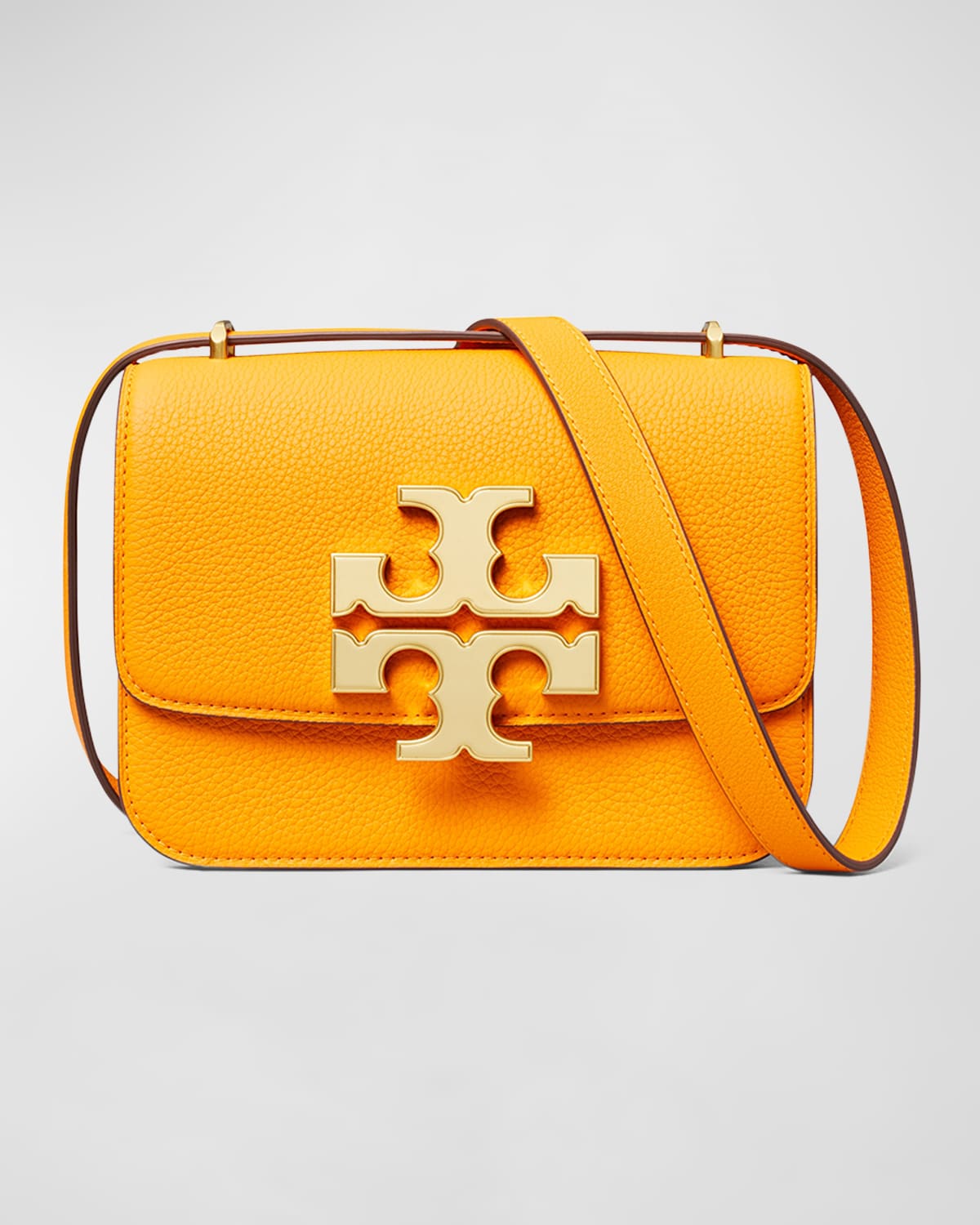 Tory Burch Eleonor Logo Plaque Small Shoulder Bag In Orange Lily