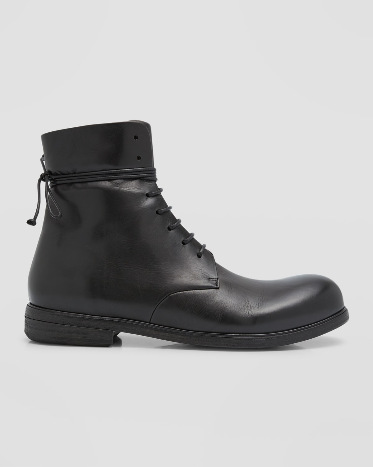 Shop Marsèll Men's Zucca Media Lace-up Leather Boots In Black