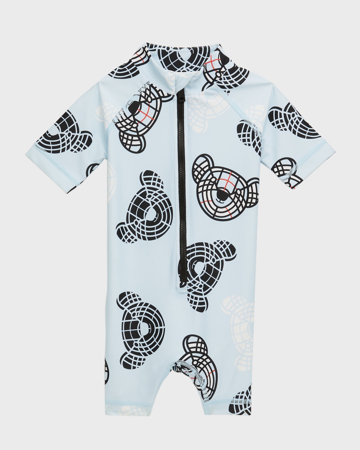 Boy's Sebastian Bear-Print One-Piece Swimsuit, Size 6M-2
