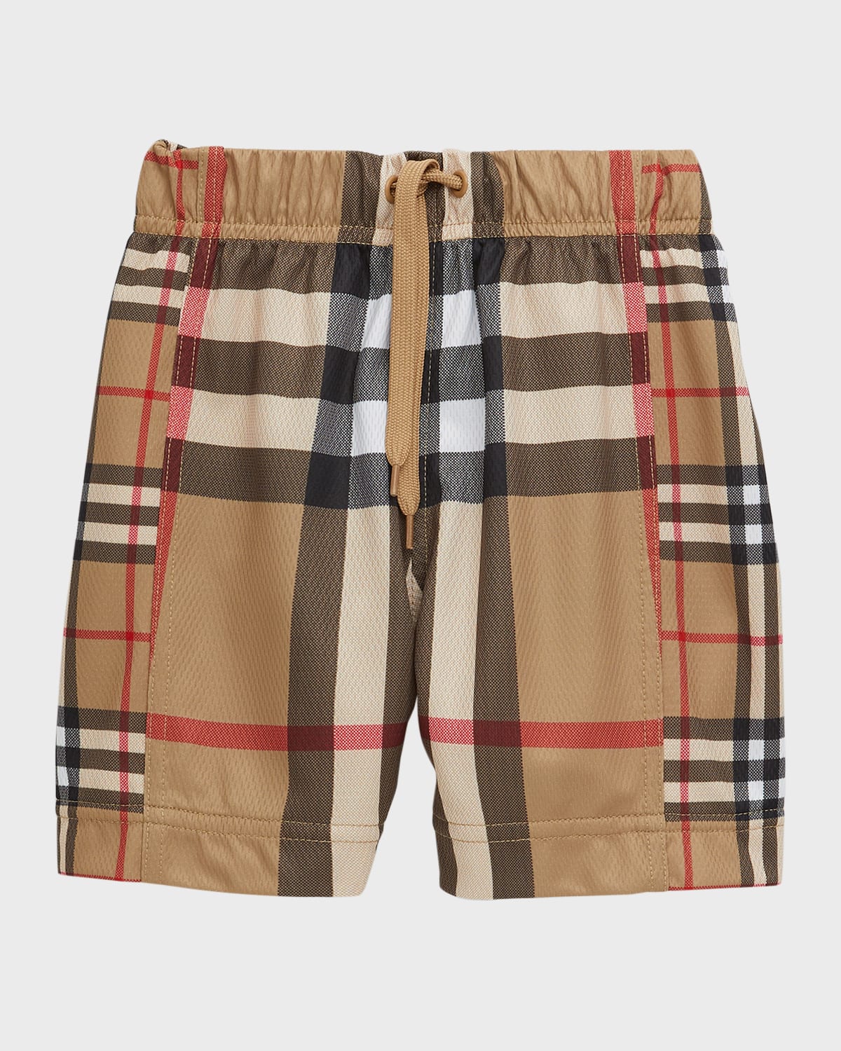 Burberry Kids' Boy's Martie Check-print Shorts In 베이지