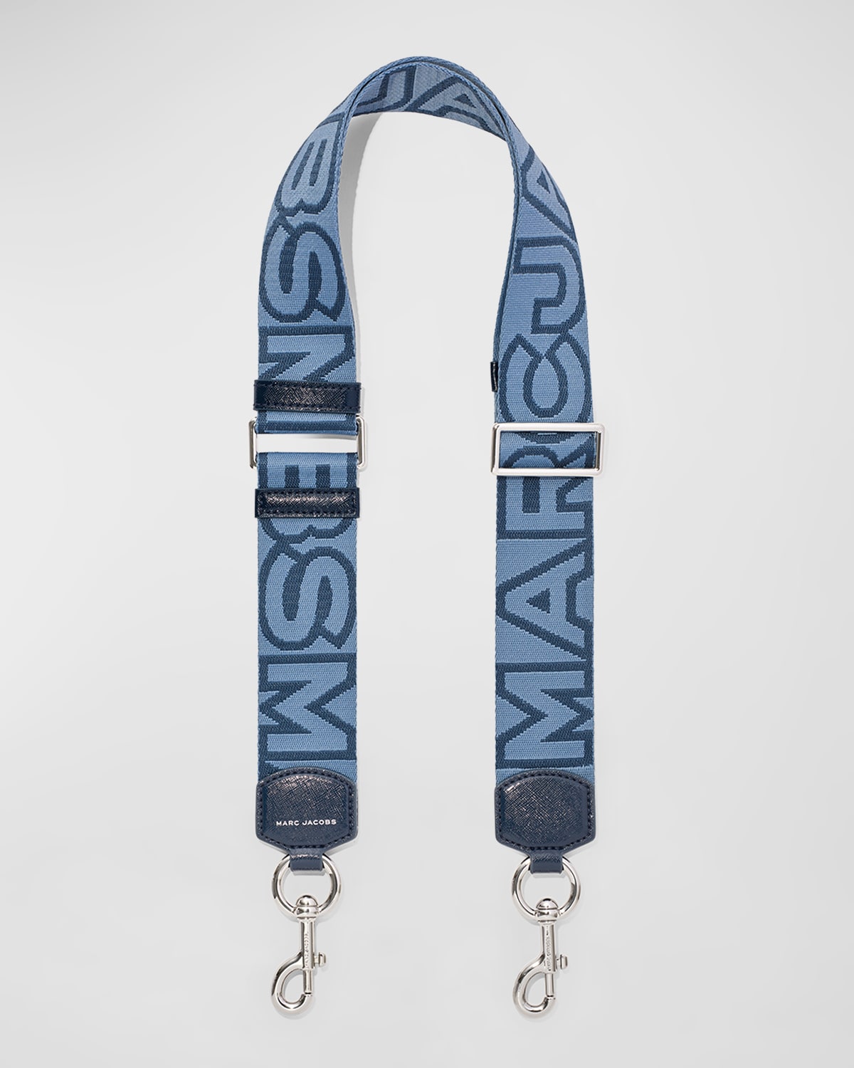 Marc Jacobs The Outline Monogram Webbing Strap In Blue Sea Multi