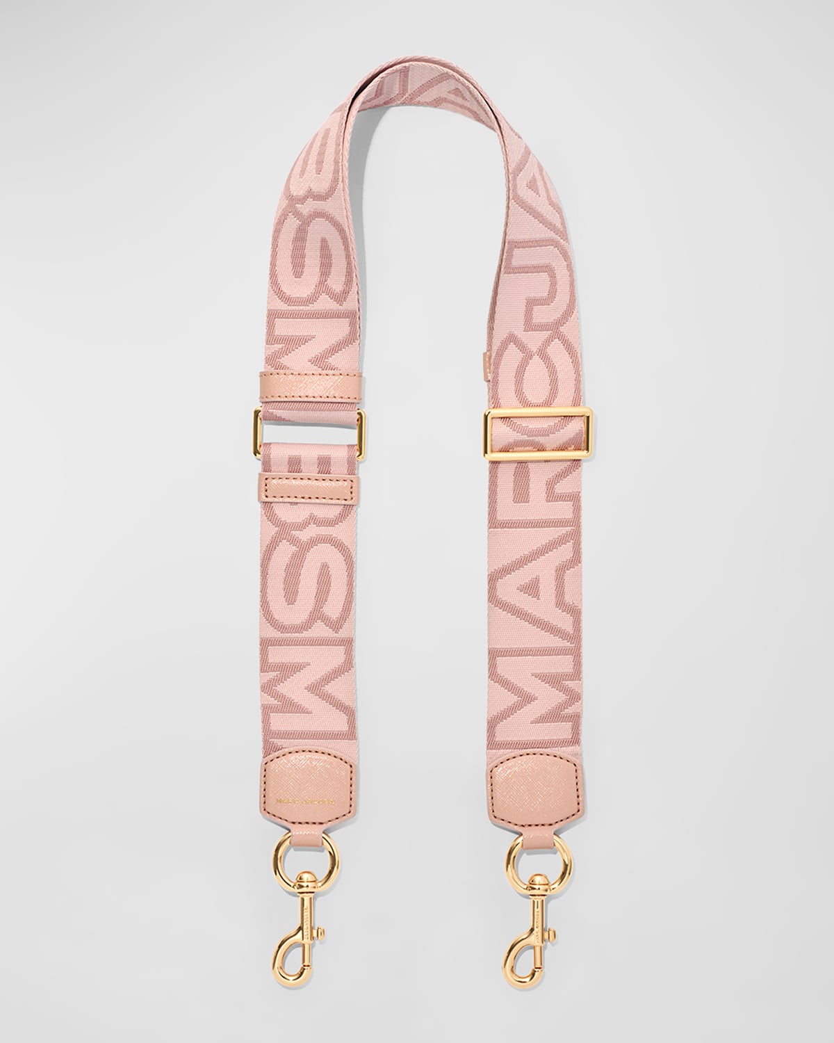 Marc Jacobs The Outline Monogram Webbing Strap In Rose Multi