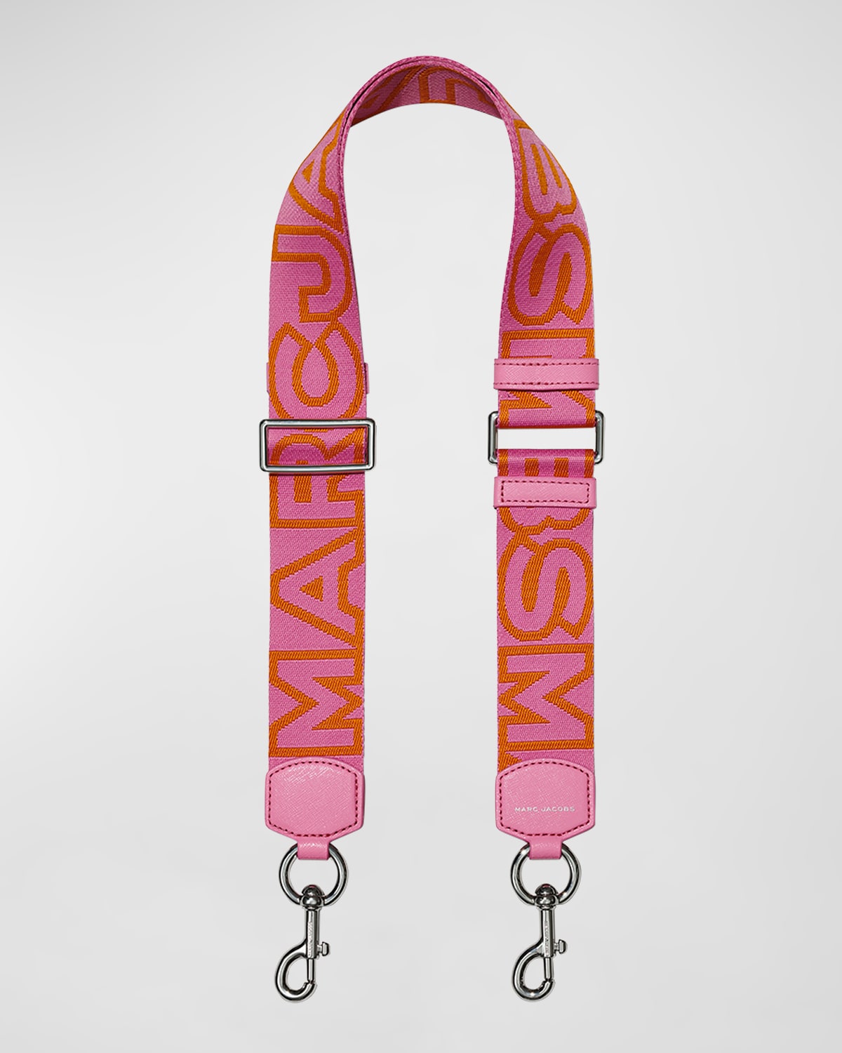 Marc Jacobs The Outline Monogram Webbing Strap In Fuchsia