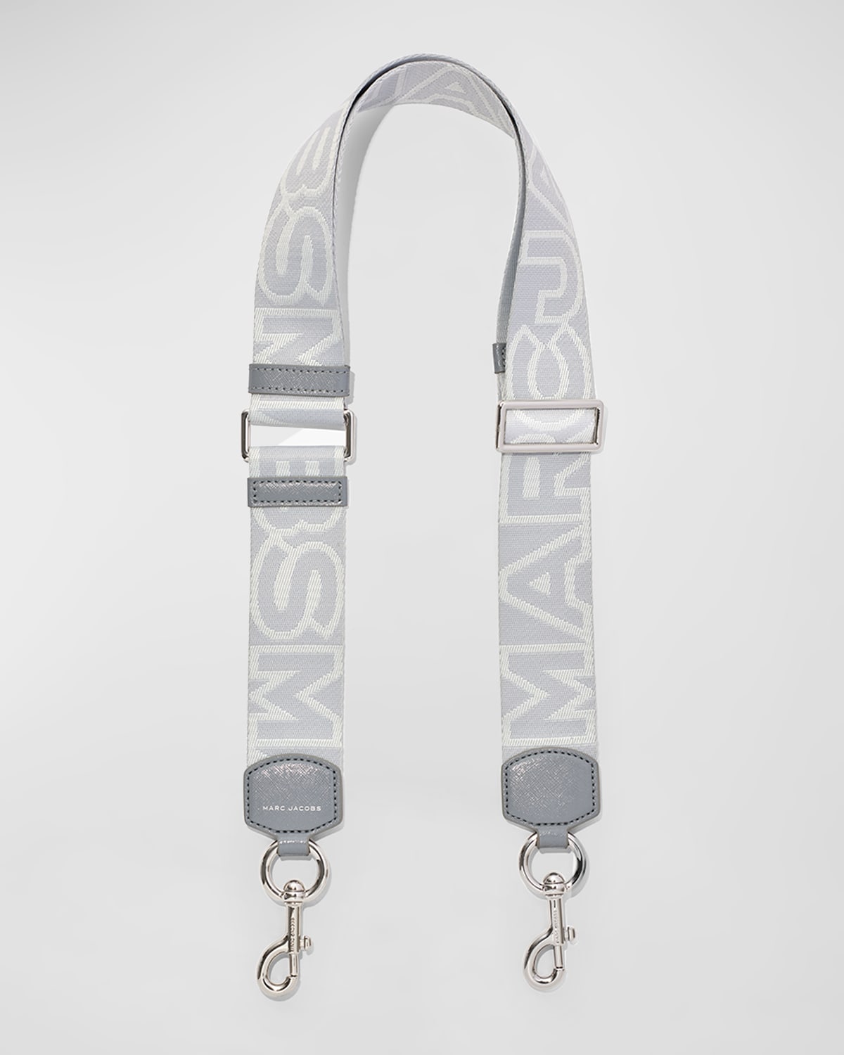Marc Jacobs The Outline Monogram Webbing Strap In Wolf Grey Multi