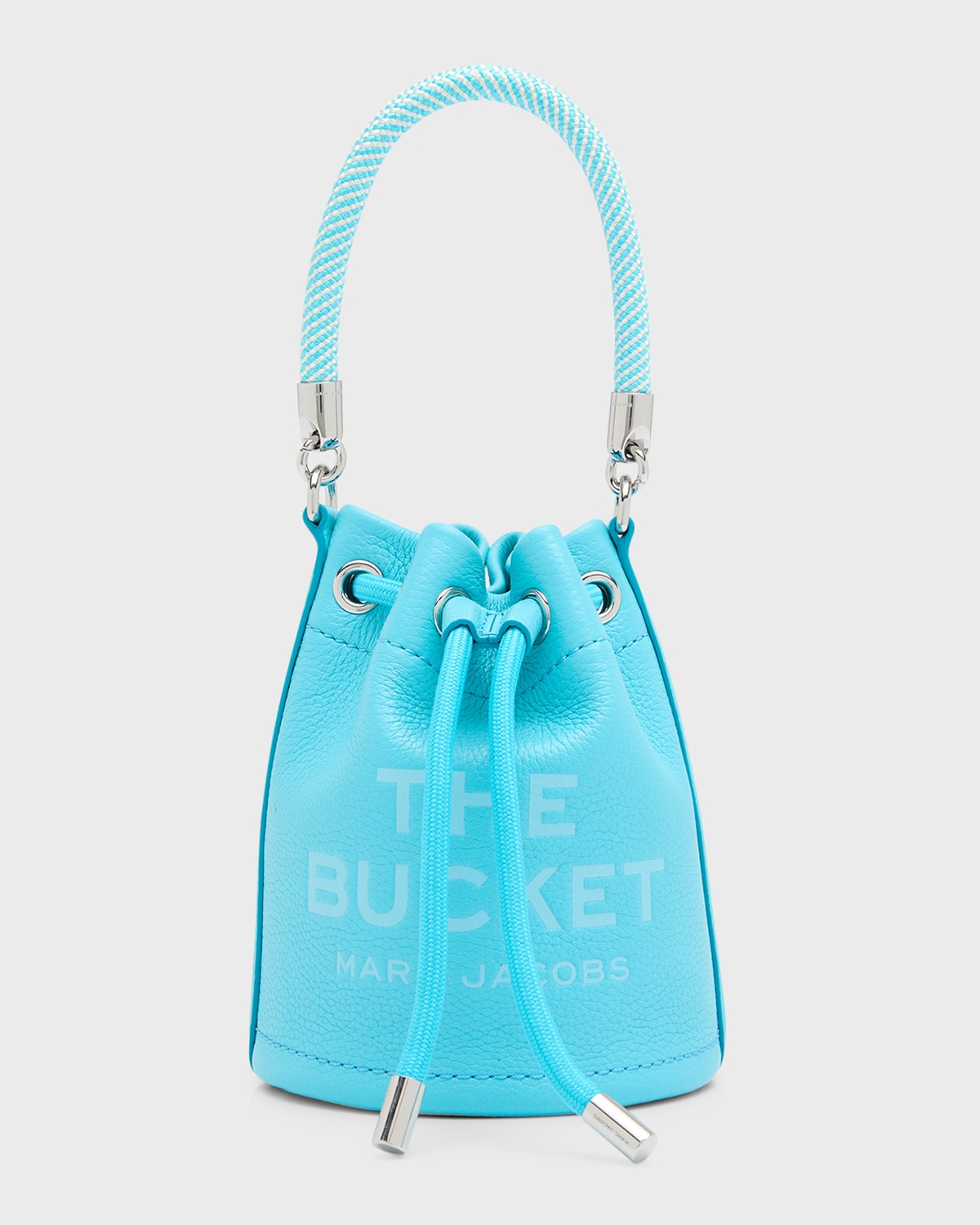 Marc Jacobs The Leather Micro Bucket Bag In Pool