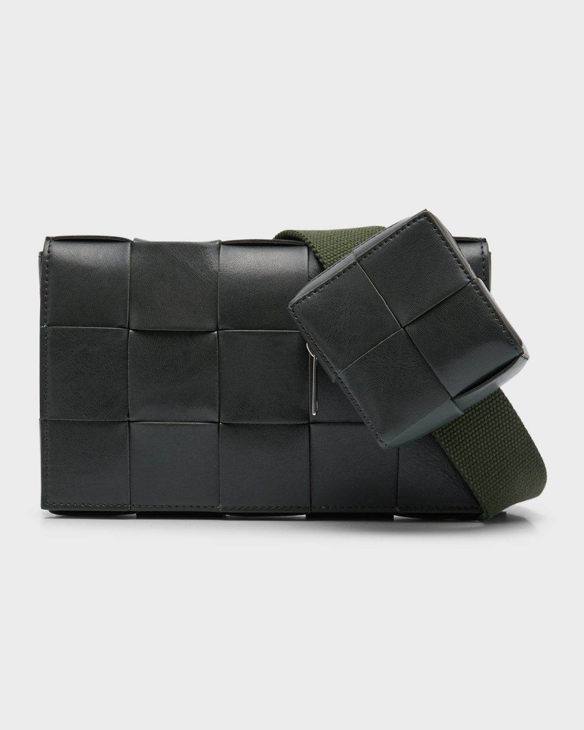 Men's Cassette Intreccio Leather Crossbody Bag