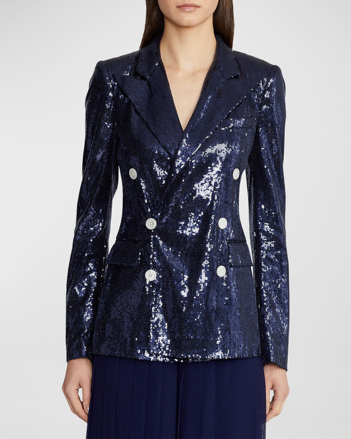Camden Embellished Blazer Jacket with Pearl Buttons