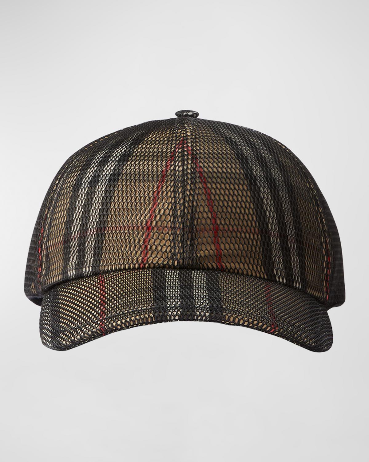 Burberry Mesh Overlay Check Baseball Cap Burberry Mesh Overlay Check Cap | Smart Closet main image 2