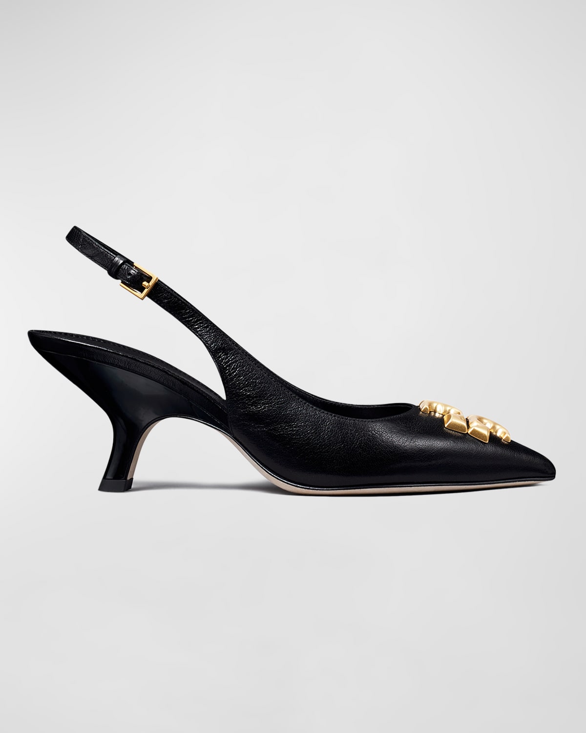 Tory Burch Eleanor Pointed Toe Slingback Pump In Perfect Black Go