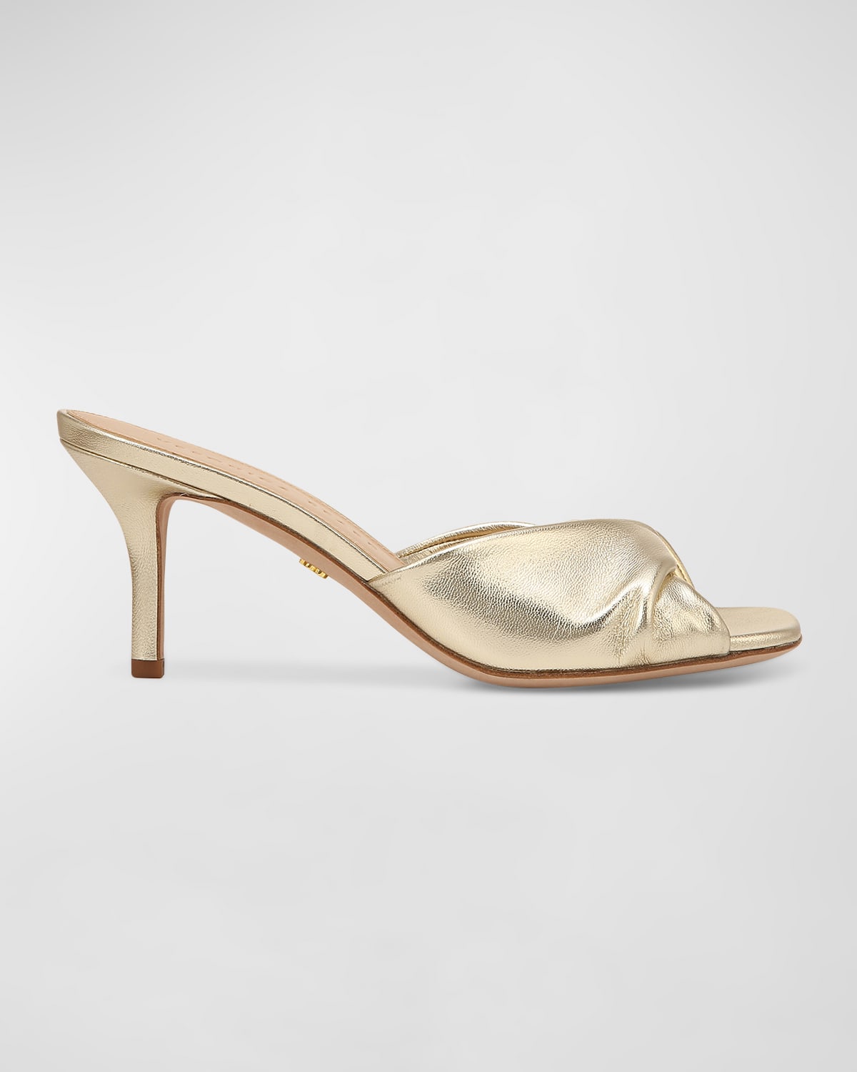 VERONICA BEARD MELLI METALLIC TWIST MULE SANDALS