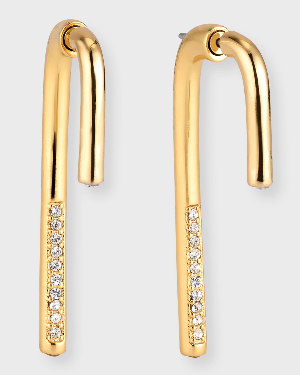 Demarson Mini Celeste Crystal Pave Earrings In Gold