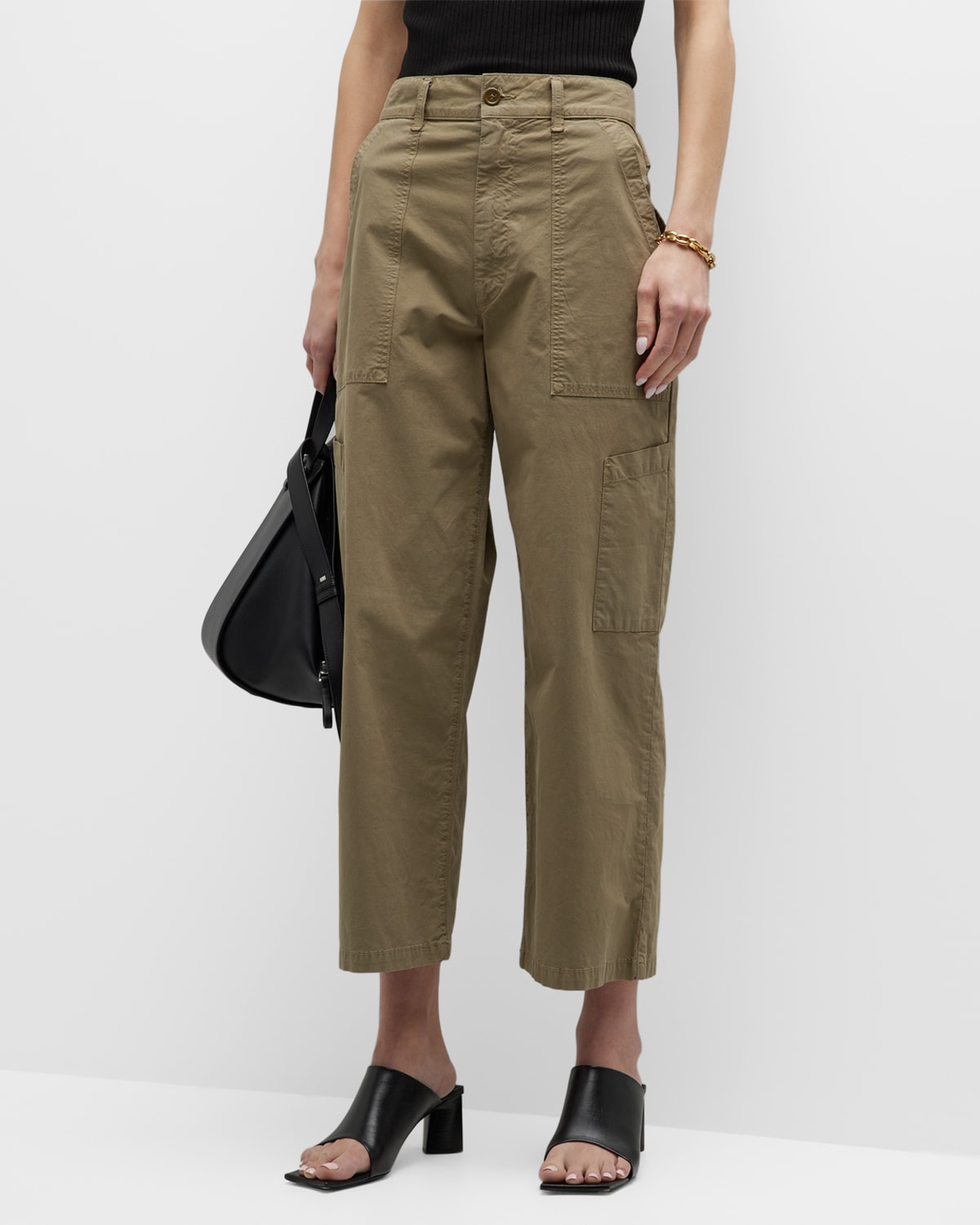 Agolde Daria Wide-leg Utility Pants In Duffle