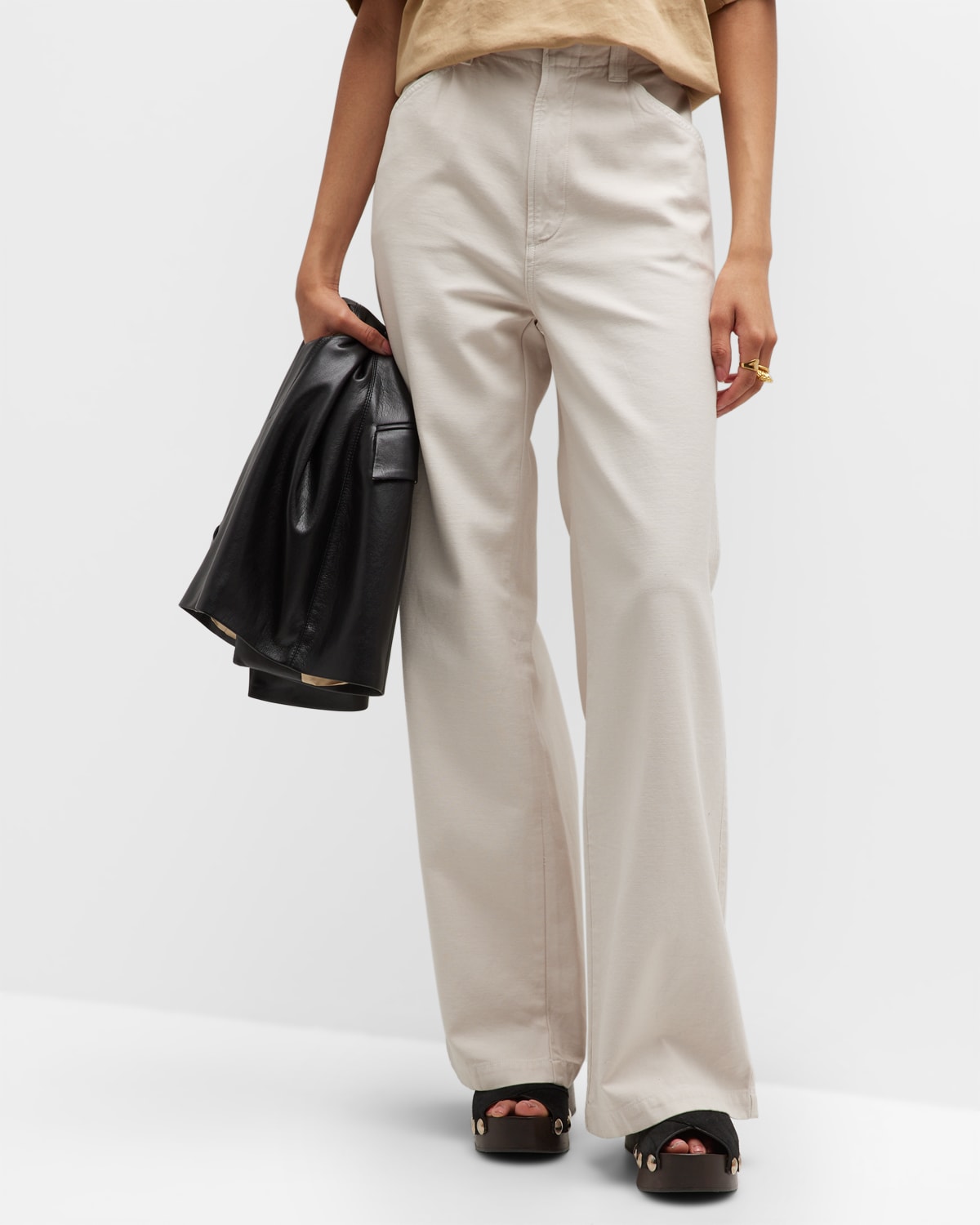 Citizens Of Humanity Paloma Utility Trousers In Oysterette