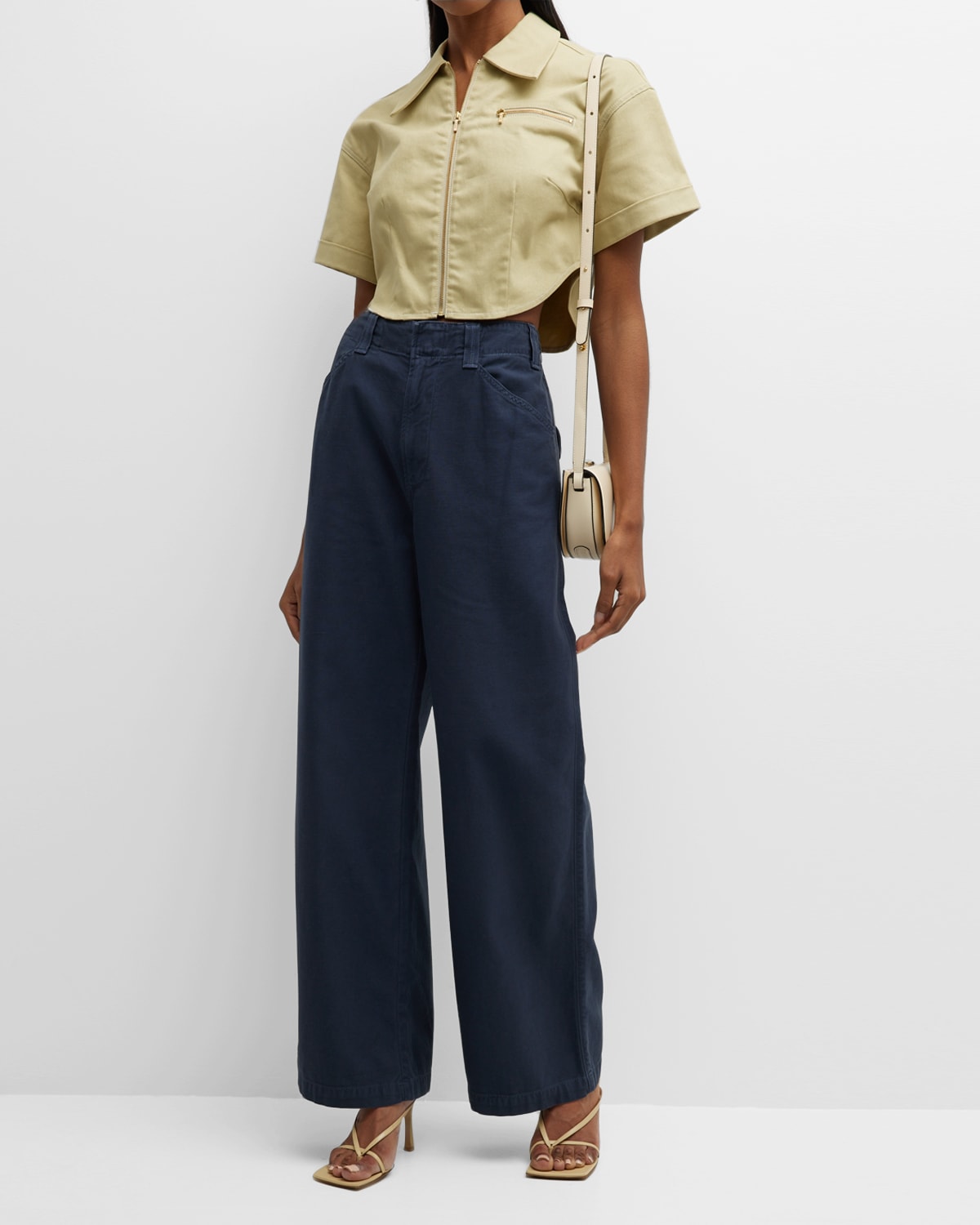 Citizens Of Humanity Paloma Utility Trousers In Washed Marine