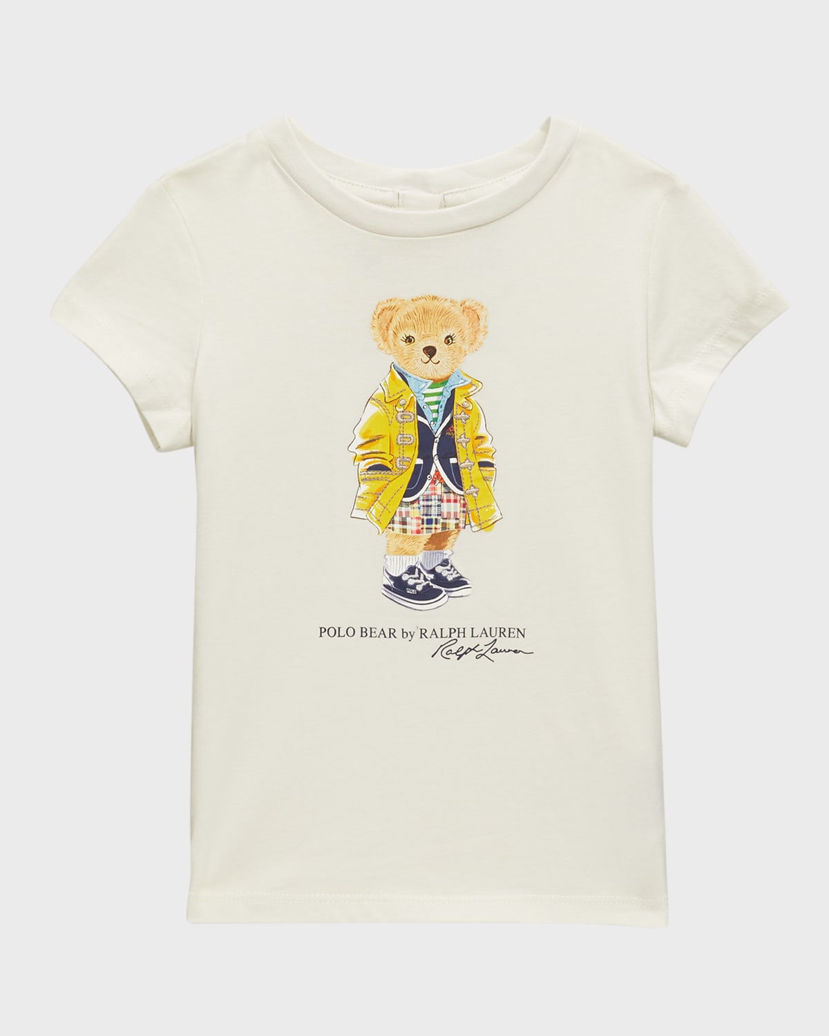 Ralph Lauren Teen Girls Ivory Cotton Polo Bear T-shirt