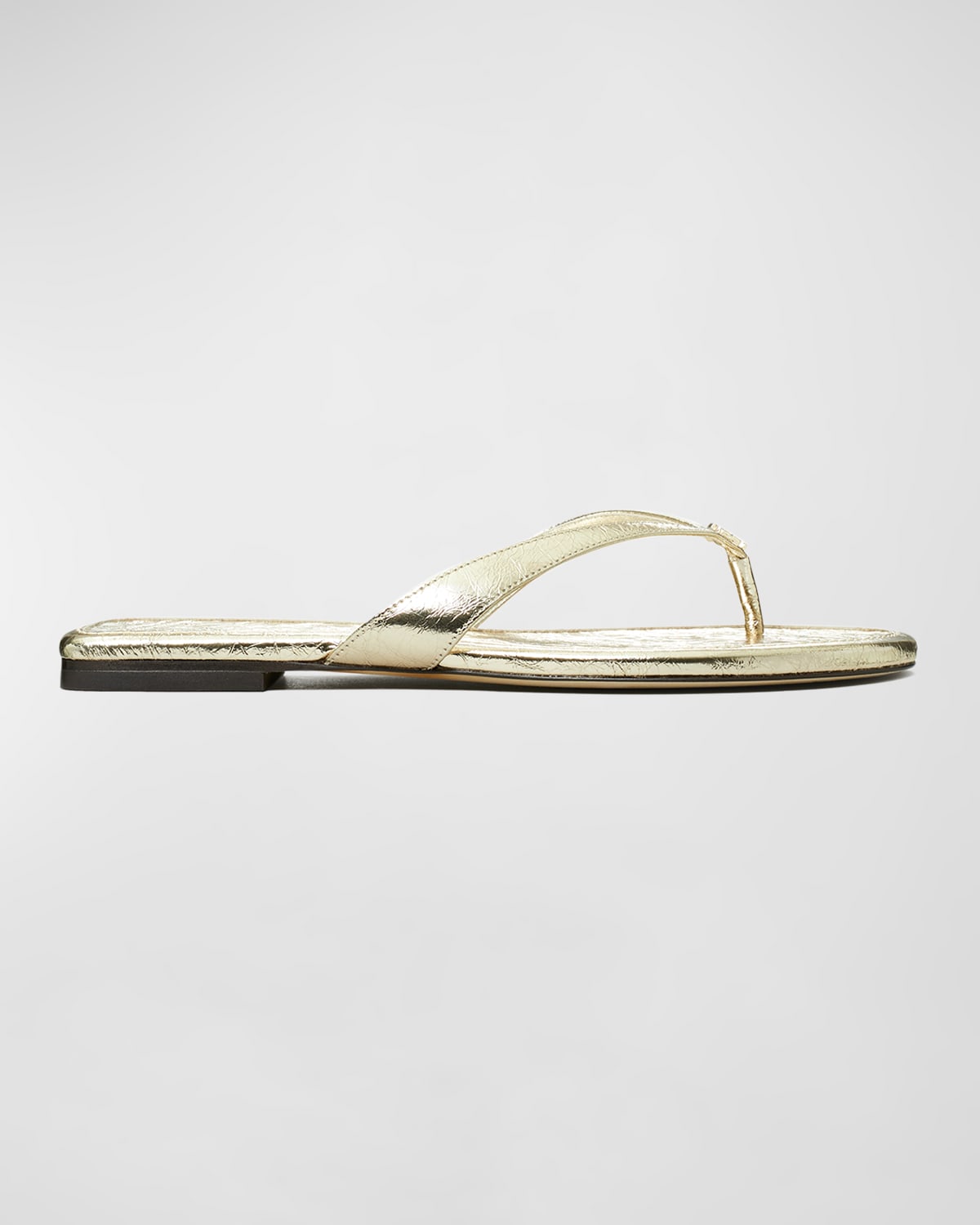 Shop Tory Burch Capri Metallic Flip Flop Sandals In Spark Gold