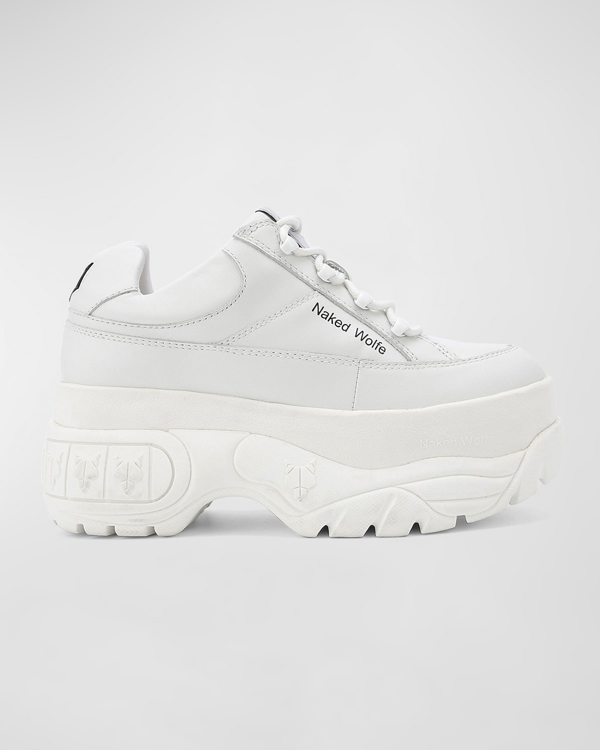 Naked Wolfe Sporty Chunky Platform Sneaker In White