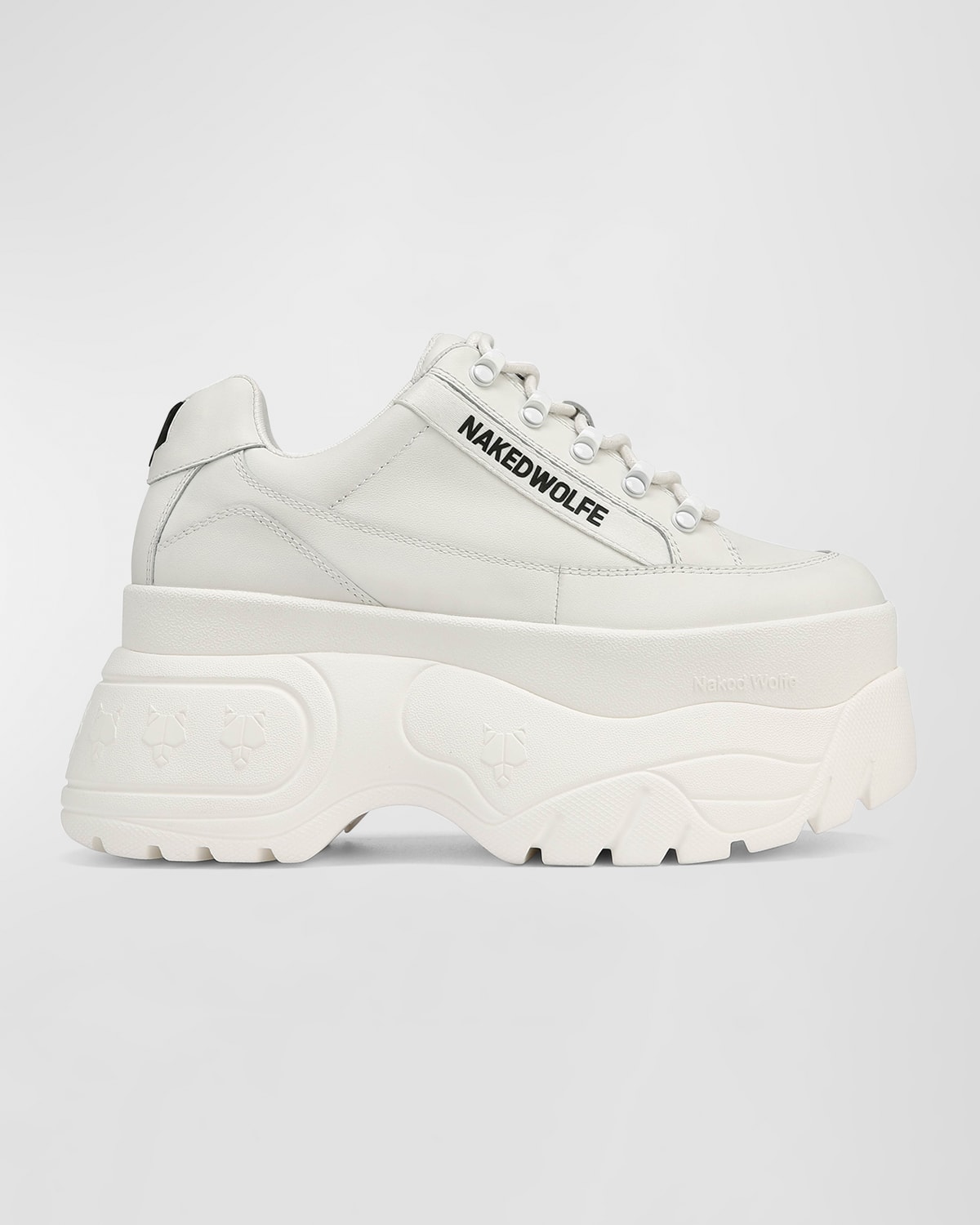 Naked Wolfe Sprinter Mega Platform Sneaker In White