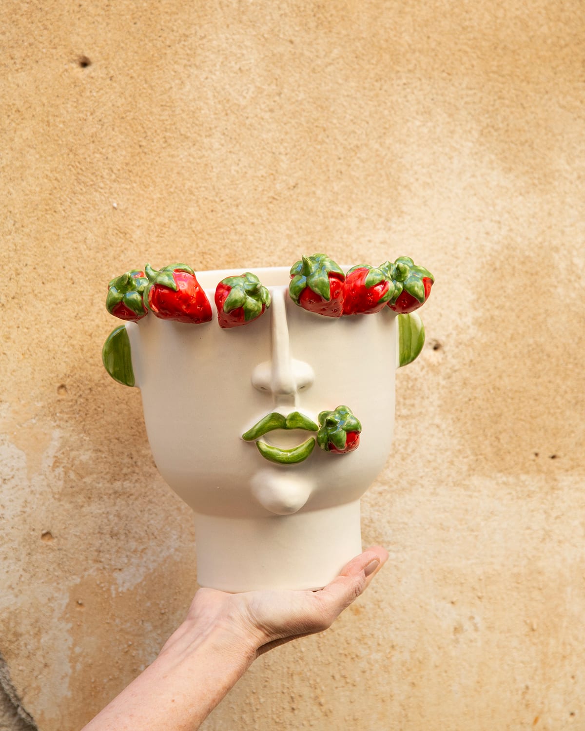 Donna Fragraria Seller of Strawberries Medium Head Vase